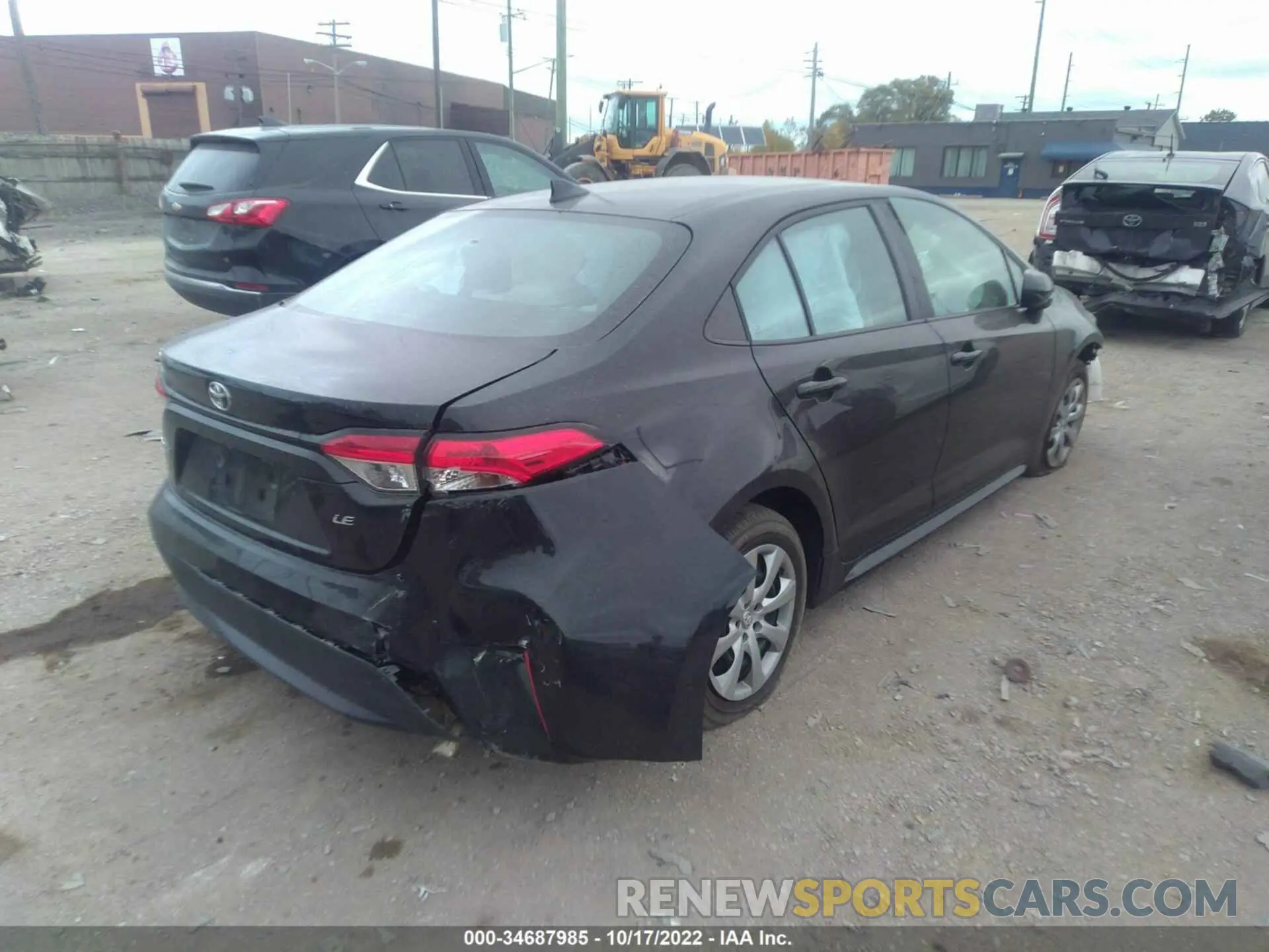 4 fotografías del automóvil dañado 5YFEPMAE2MP198353 TOYOTA COROLLA 2021