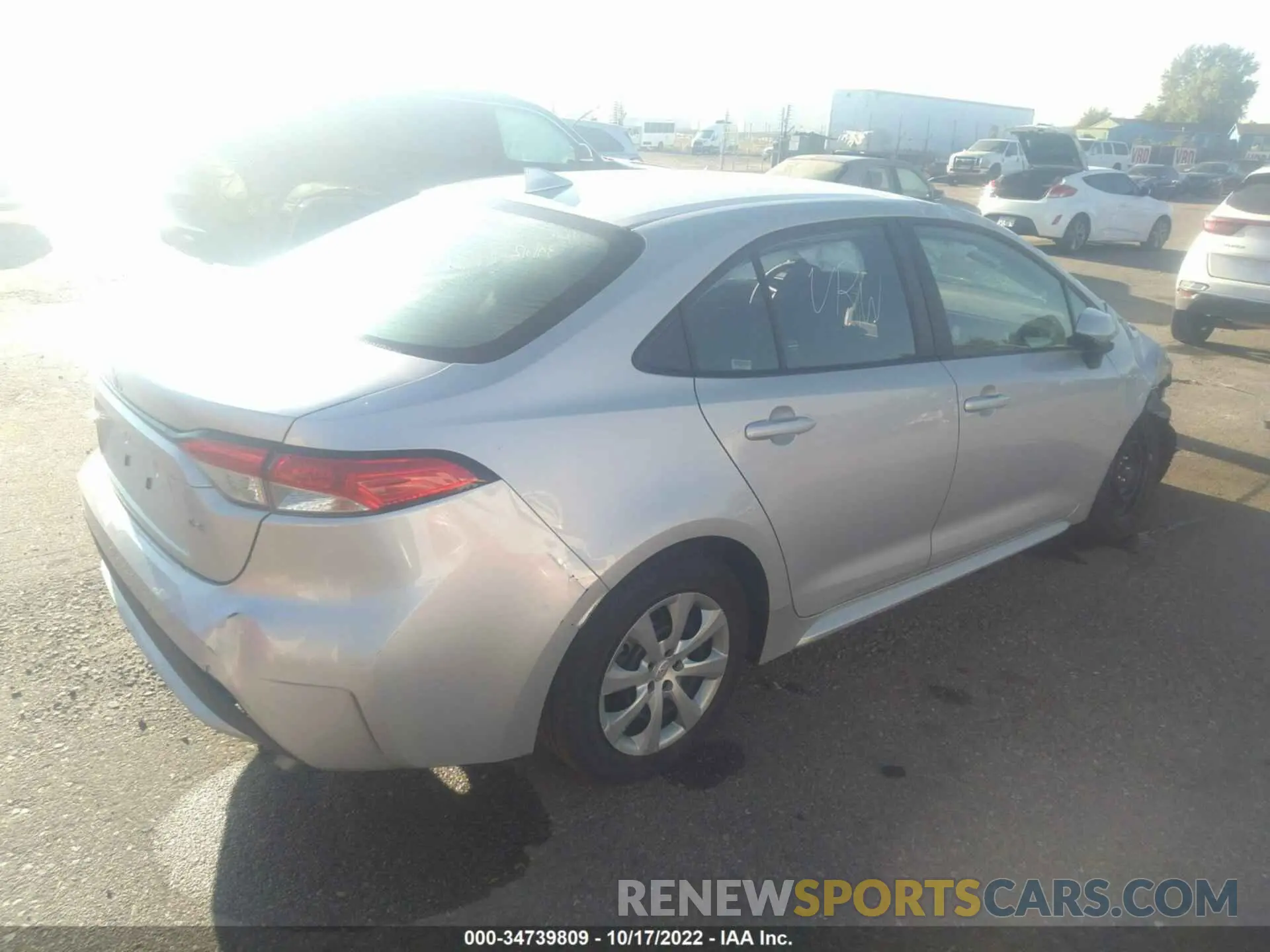 4 fotografías del automóvil dañado 5YFEPMAE2MP244277 TOYOTA COROLLA 2021