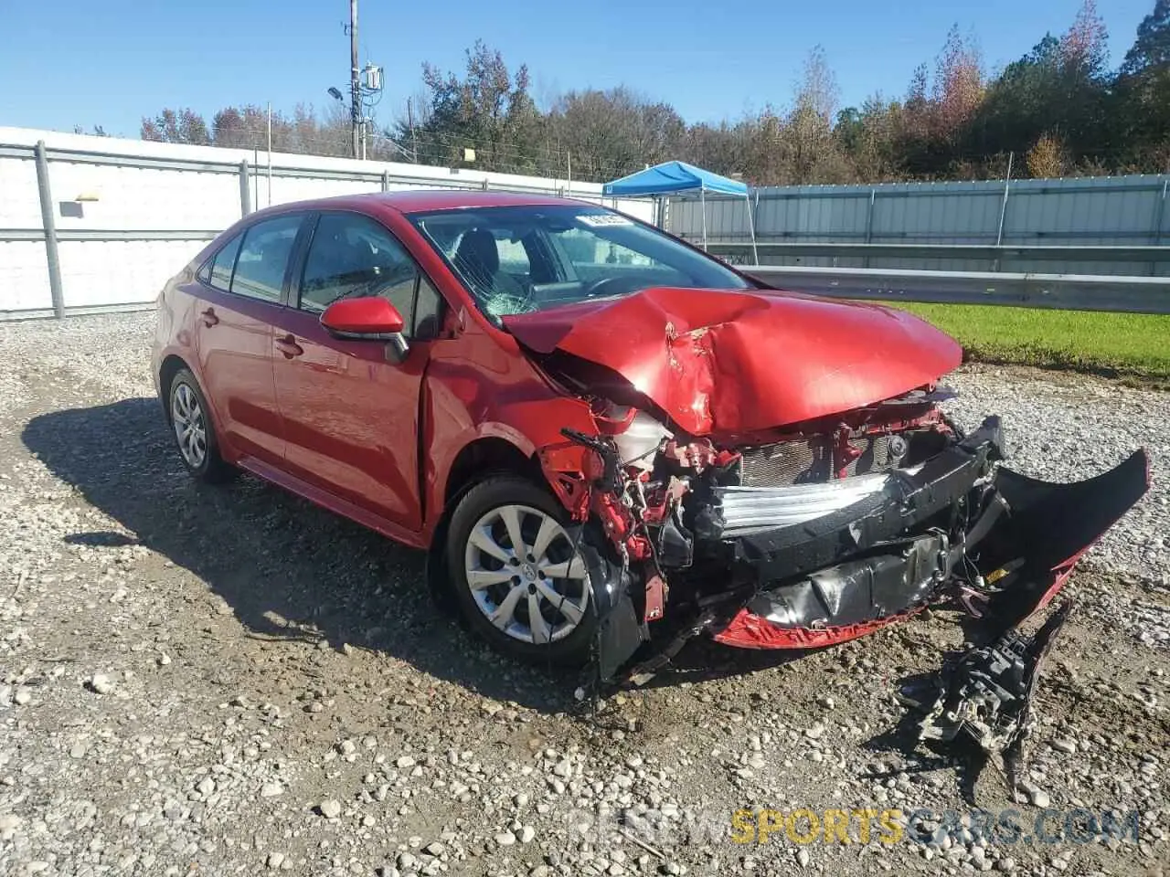 4 fotografías del automóvil dañado 5YFEPMAE2MP252363 TOYOTA COROLLA 2021