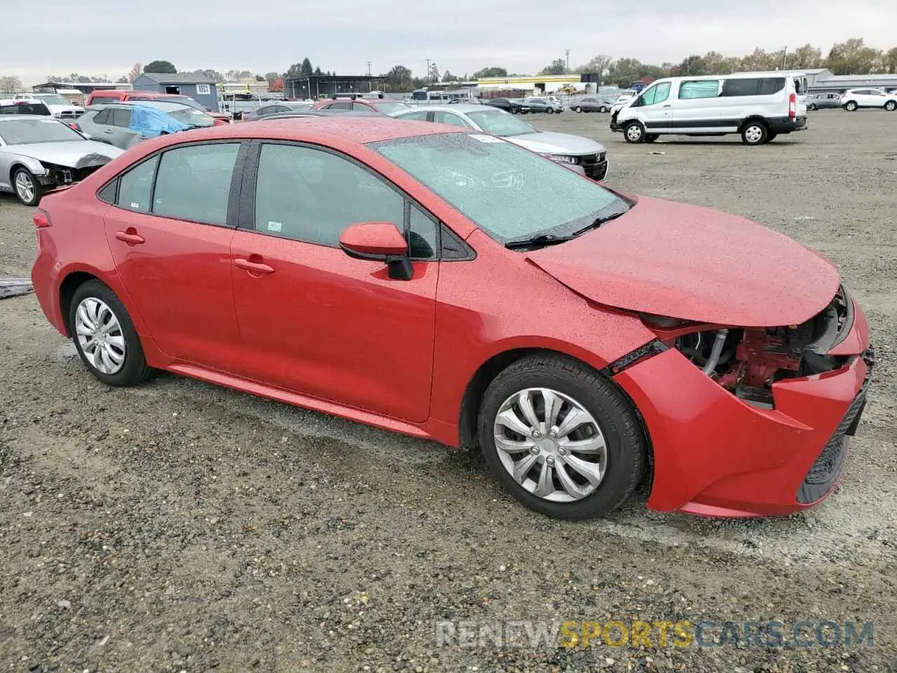 4 fotografías del automóvil dañado 5YFEPMAE2MP260432 TOYOTA COROLLA 2021