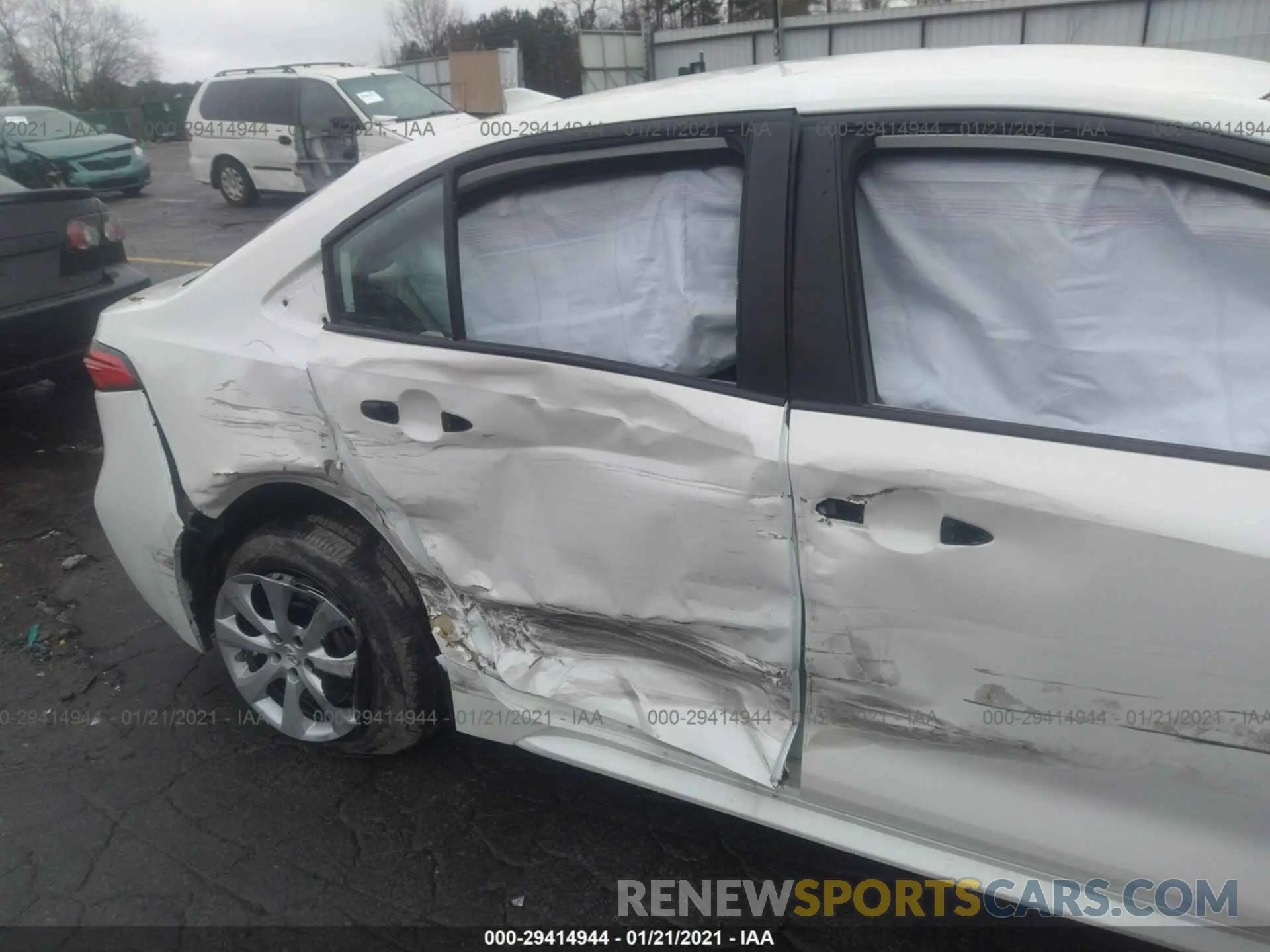 6 fotografías del automóvil dañado 5YFEPMAE3MP158069 TOYOTA COROLLA 2021