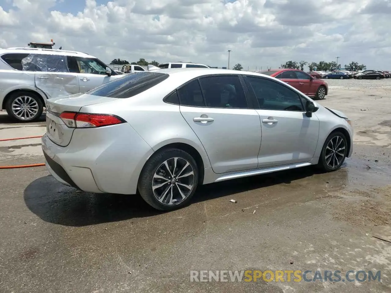 3 fotografías del automóvil dañado 5YFEPMAE3MP168424 TOYOTA COROLLA 2021