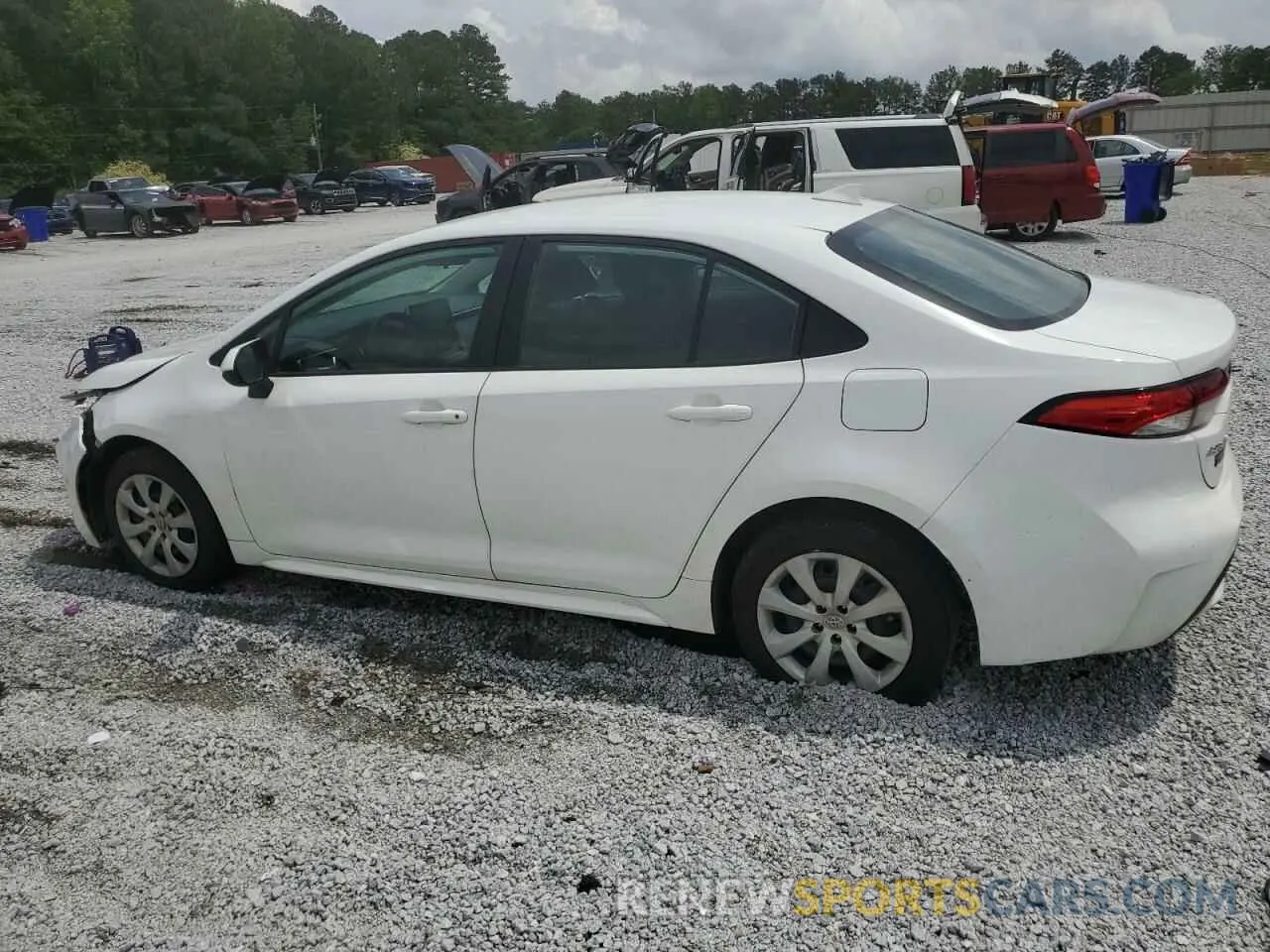 2 fotografías del automóvil dañado 5YFEPMAE3MP171520 TOYOTA COROLLA 2021