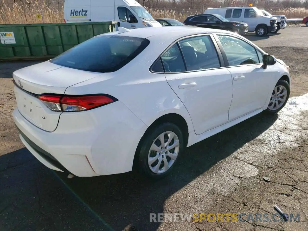 3 fotografías del automóvil dañado 5YFEPMAE3MP249598 TOYOTA COROLLA 2021