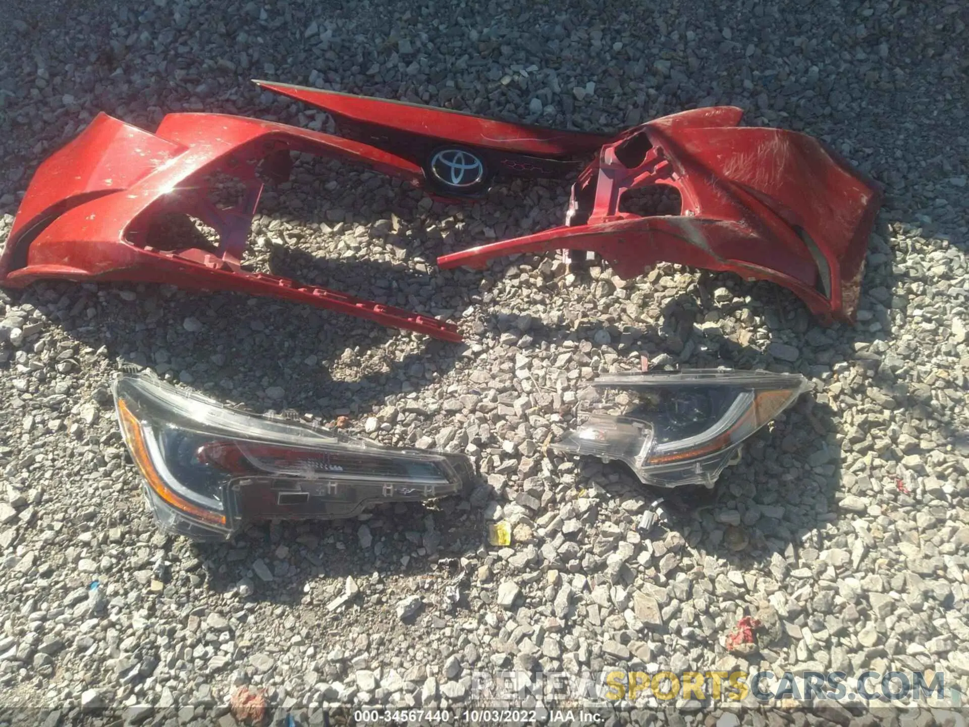 12 fotografías del automóvil dañado 5YFEPMAE3MP250735 TOYOTA COROLLA 2021
