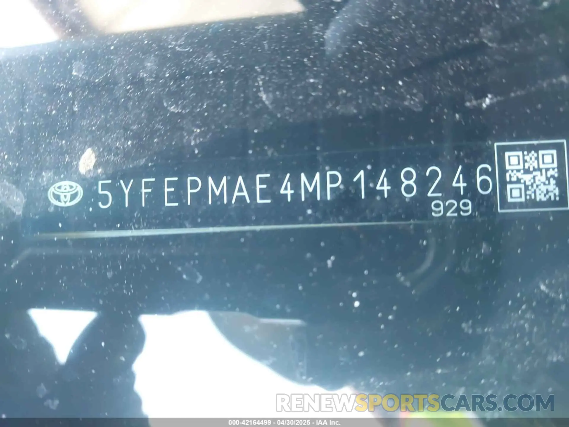 9 fotografías del automóvil dañado 5YFEPMAE4MP148246 TOYOTA COROLLA 2021