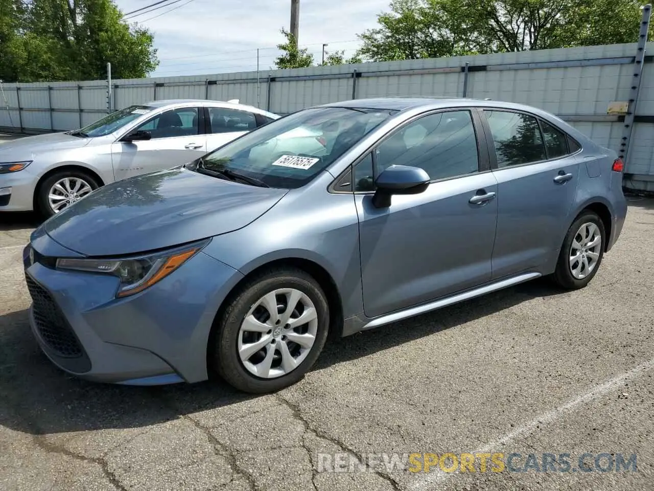 1 fotografías del automóvil dañado 5YFEPMAE4MP152118 TOYOTA COROLLA 2021