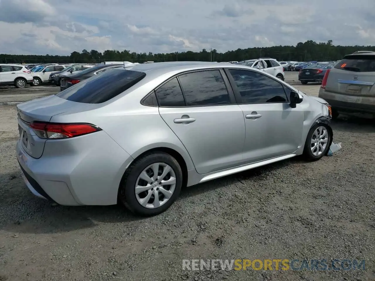 3 fotografías del automóvil dañado 5YFEPMAE4MP163118 TOYOTA COROLLA 2021