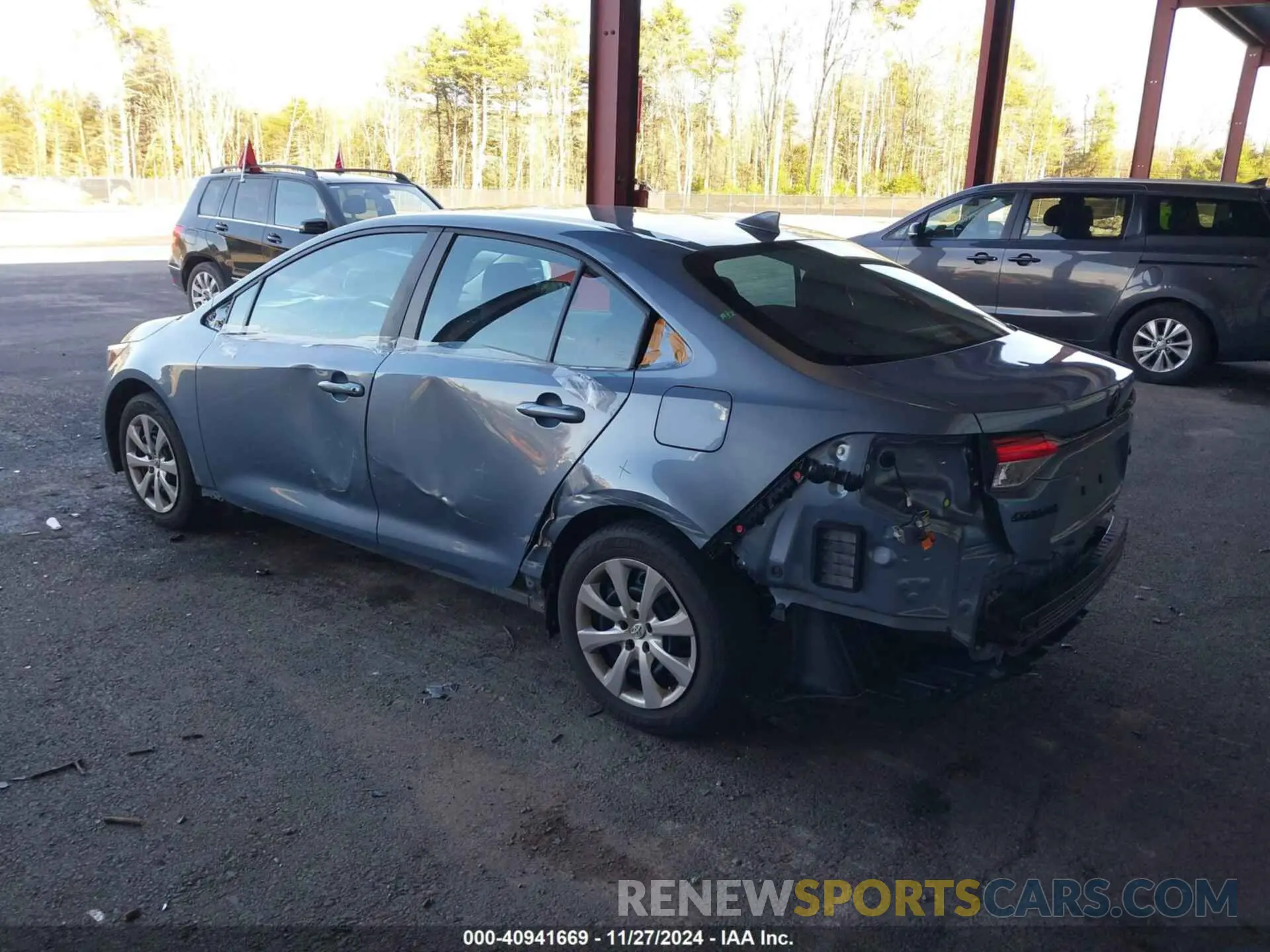 3 fotografías del automóvil dañado 5YFEPMAE4MP163331 TOYOTA COROLLA 2021