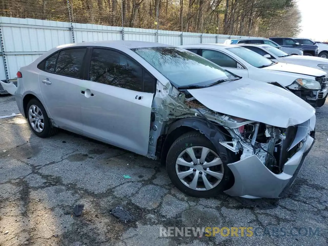 4 fotografías del automóvil dañado 5YFEPMAE4MP173860 TOYOTA COROLLA 2021