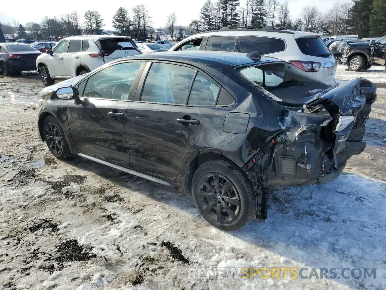 2 fotografías del automóvil dañado 5YFEPMAE4MP177231 TOYOTA COROLLA 2021