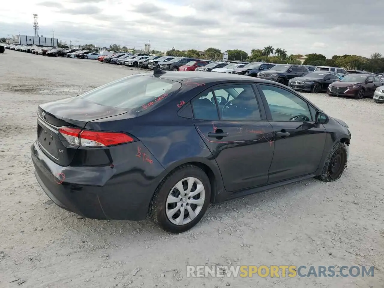 3 fotografías del automóvil dañado 5YFEPMAE4MP177469 TOYOTA COROLLA 2021