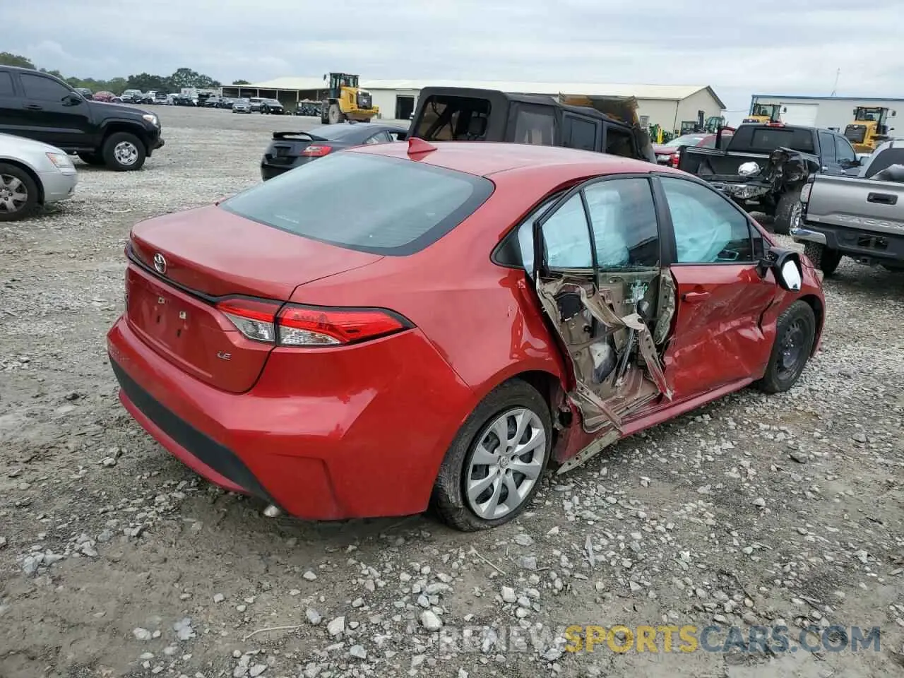 3 fotografías del automóvil dañado 5YFEPMAE4MP182526 TOYOTA COROLLA 2021