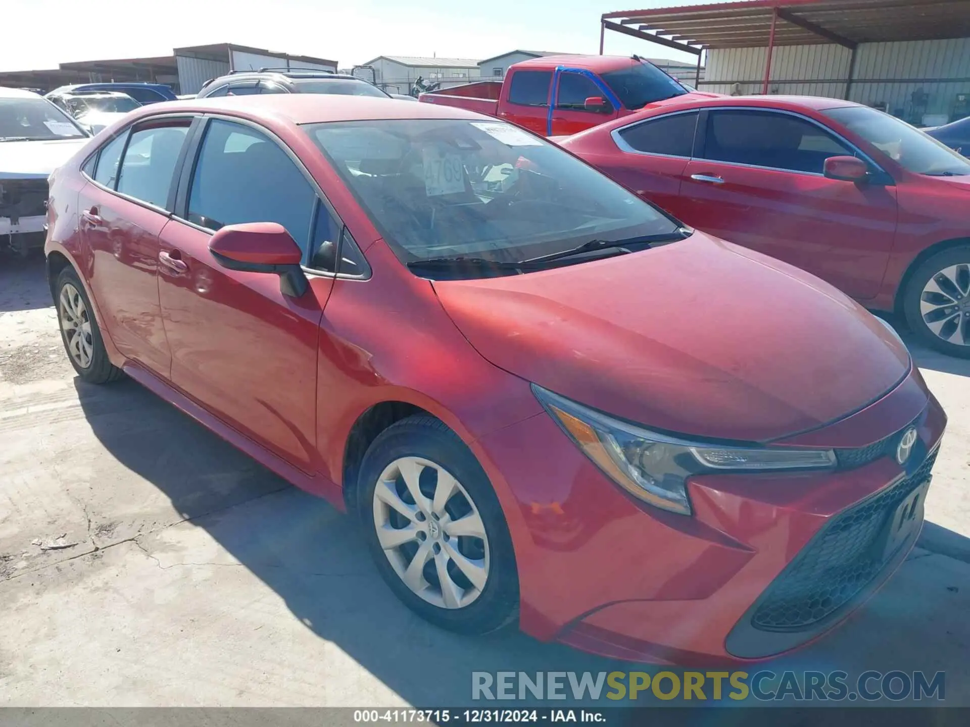 1 fotografías del automóvil dañado 5YFEPMAE4MP184096 TOYOTA COROLLA 2021
