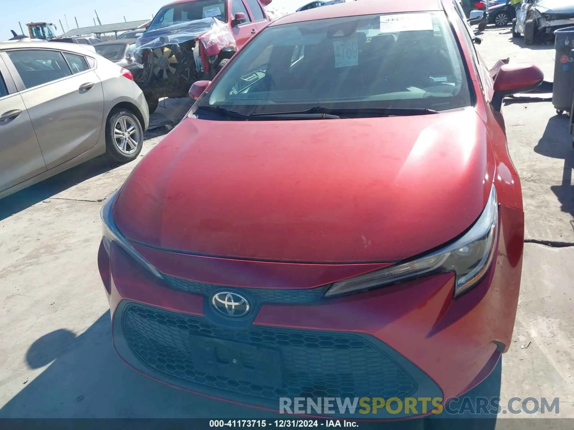 13 fotografías del automóvil dañado 5YFEPMAE4MP184096 TOYOTA COROLLA 2021