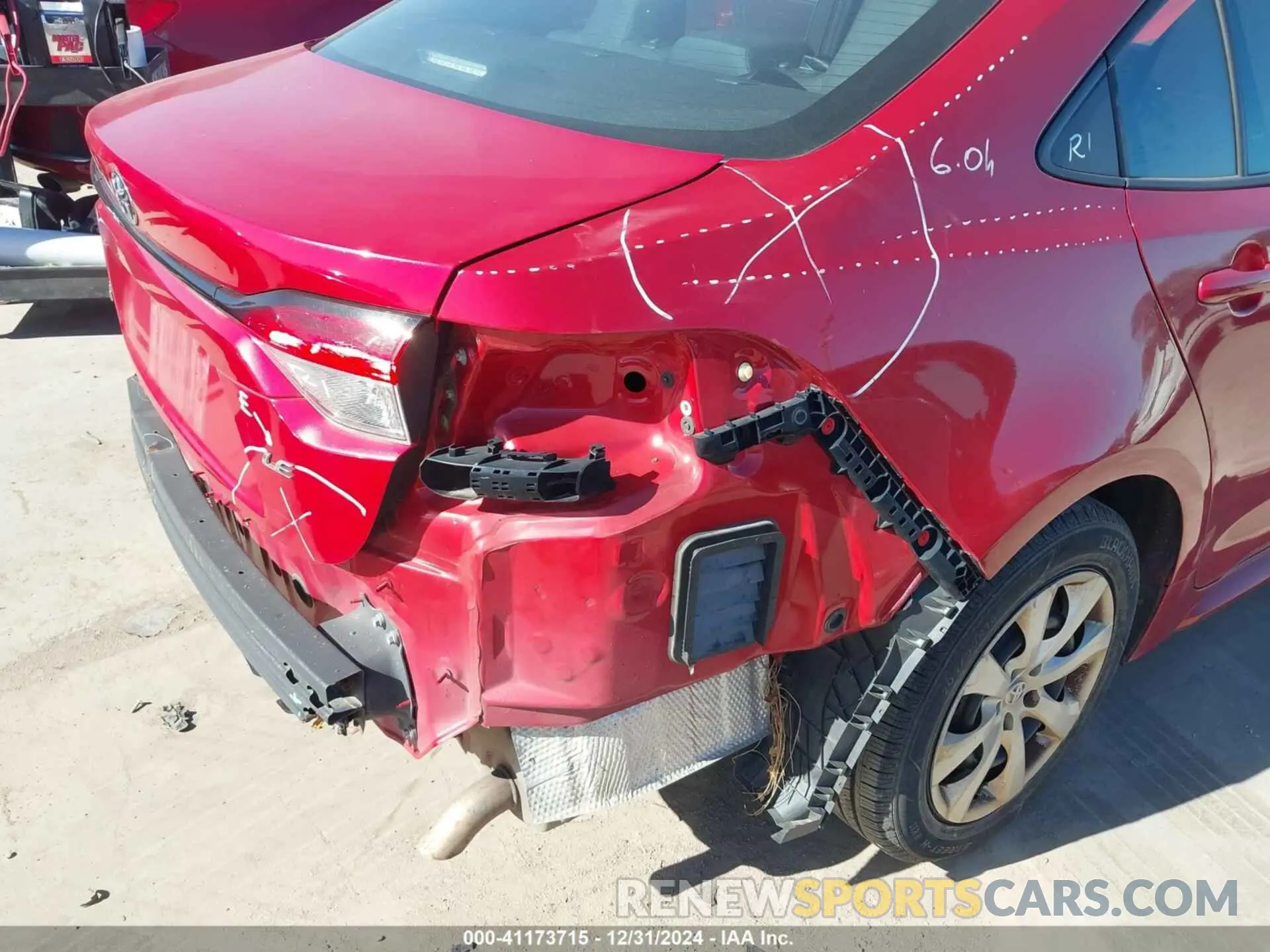6 fotografías del automóvil dañado 5YFEPMAE4MP184096 TOYOTA COROLLA 2021