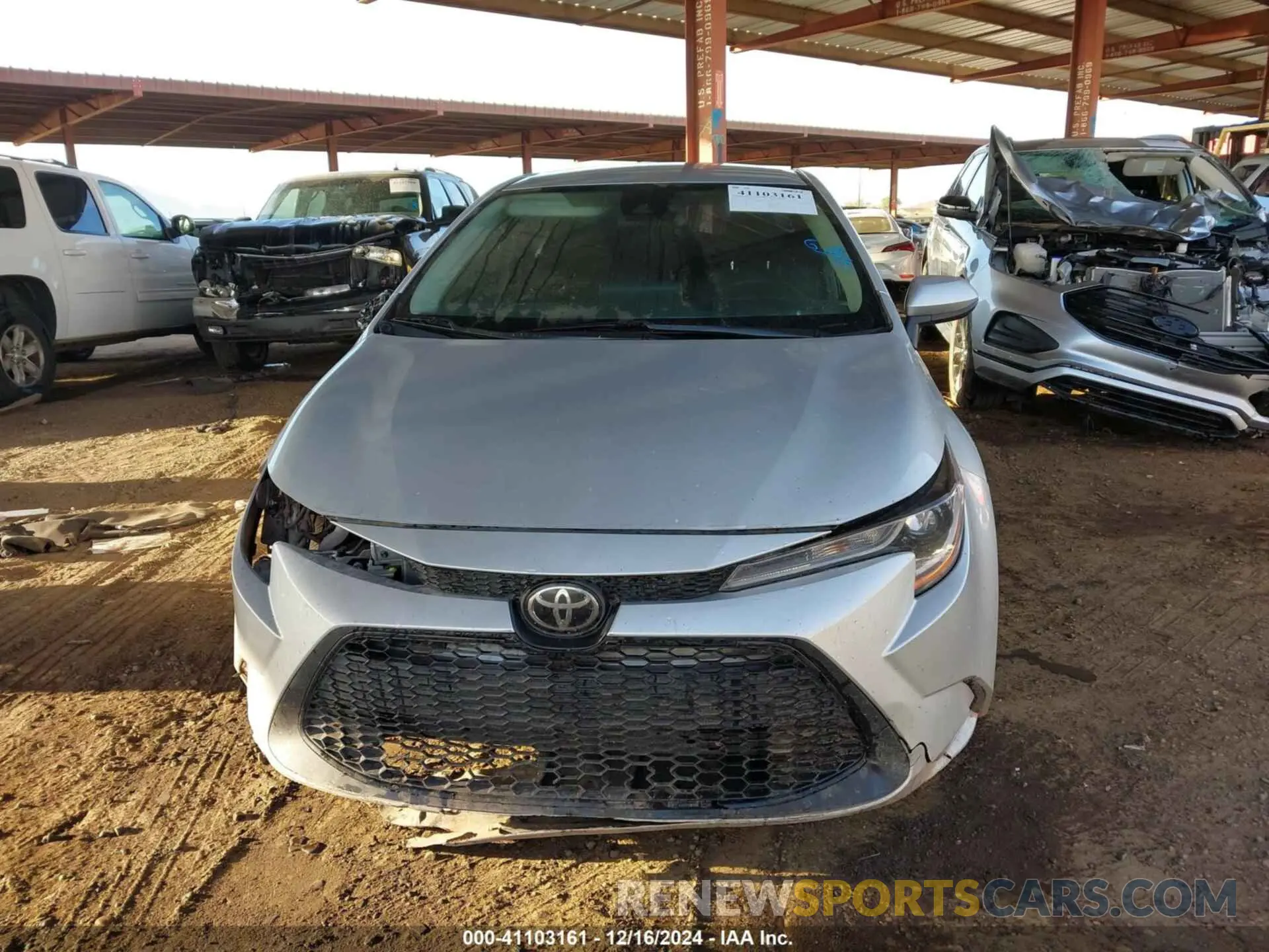 13 fotografías del automóvil dañado 5YFEPMAE4MP191940 TOYOTA COROLLA 2021