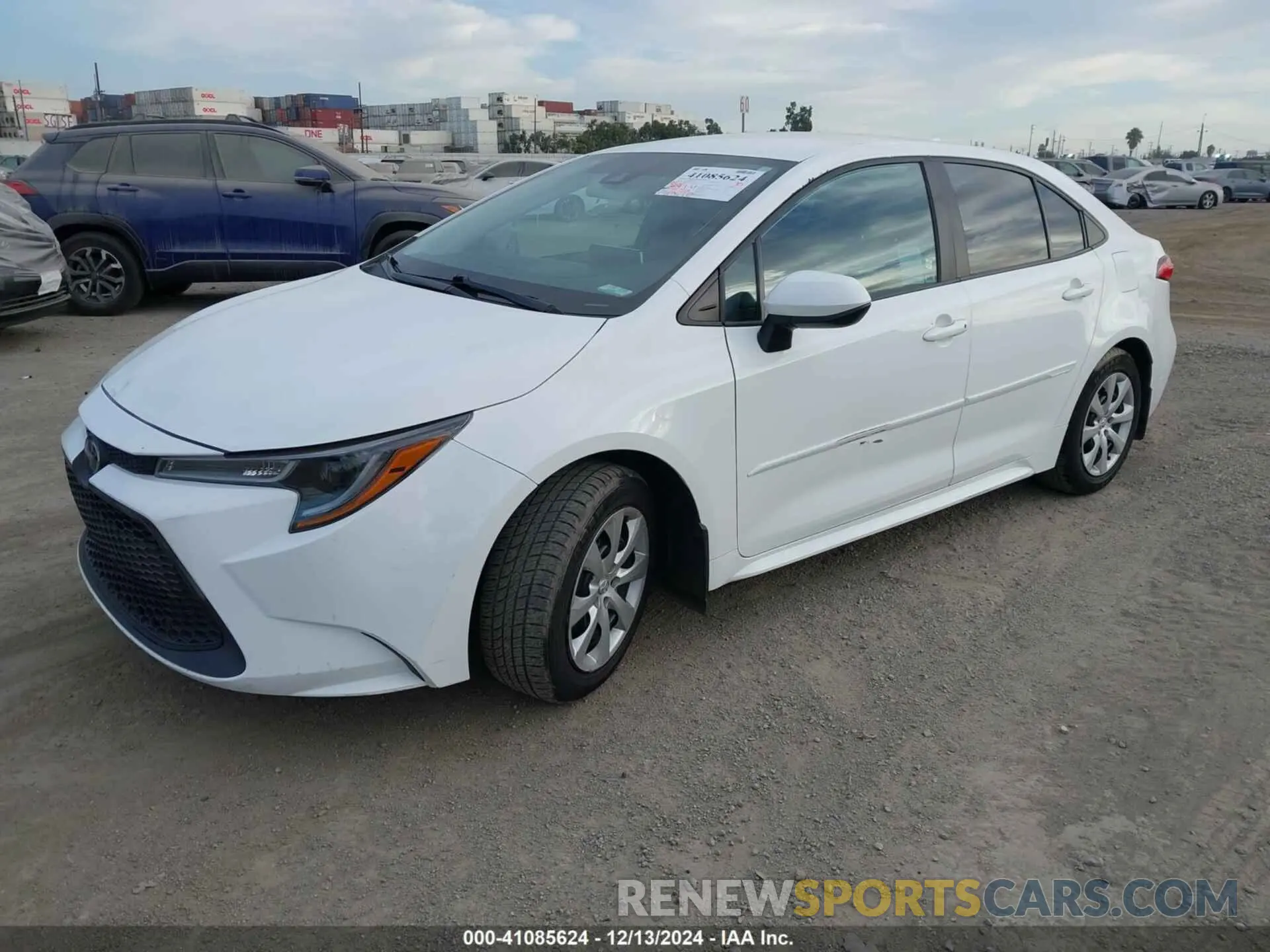 2 fotografías del automóvil dañado 5YFEPMAE4MP196295 TOYOTA COROLLA 2021