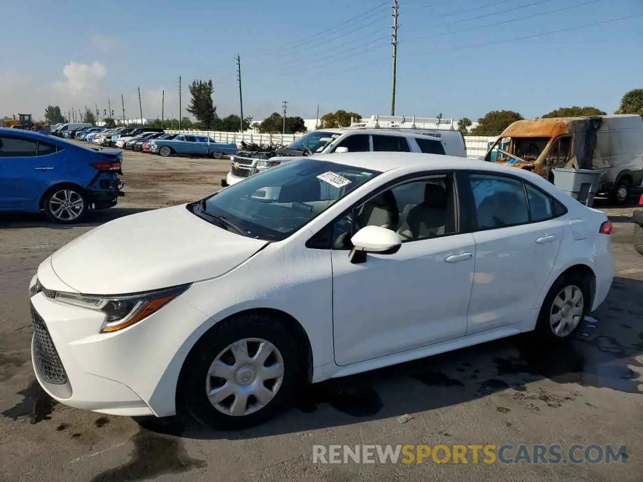 1 fotografías del automóvil dañado 5YFEPMAE4MP199665 TOYOTA COROLLA 2021