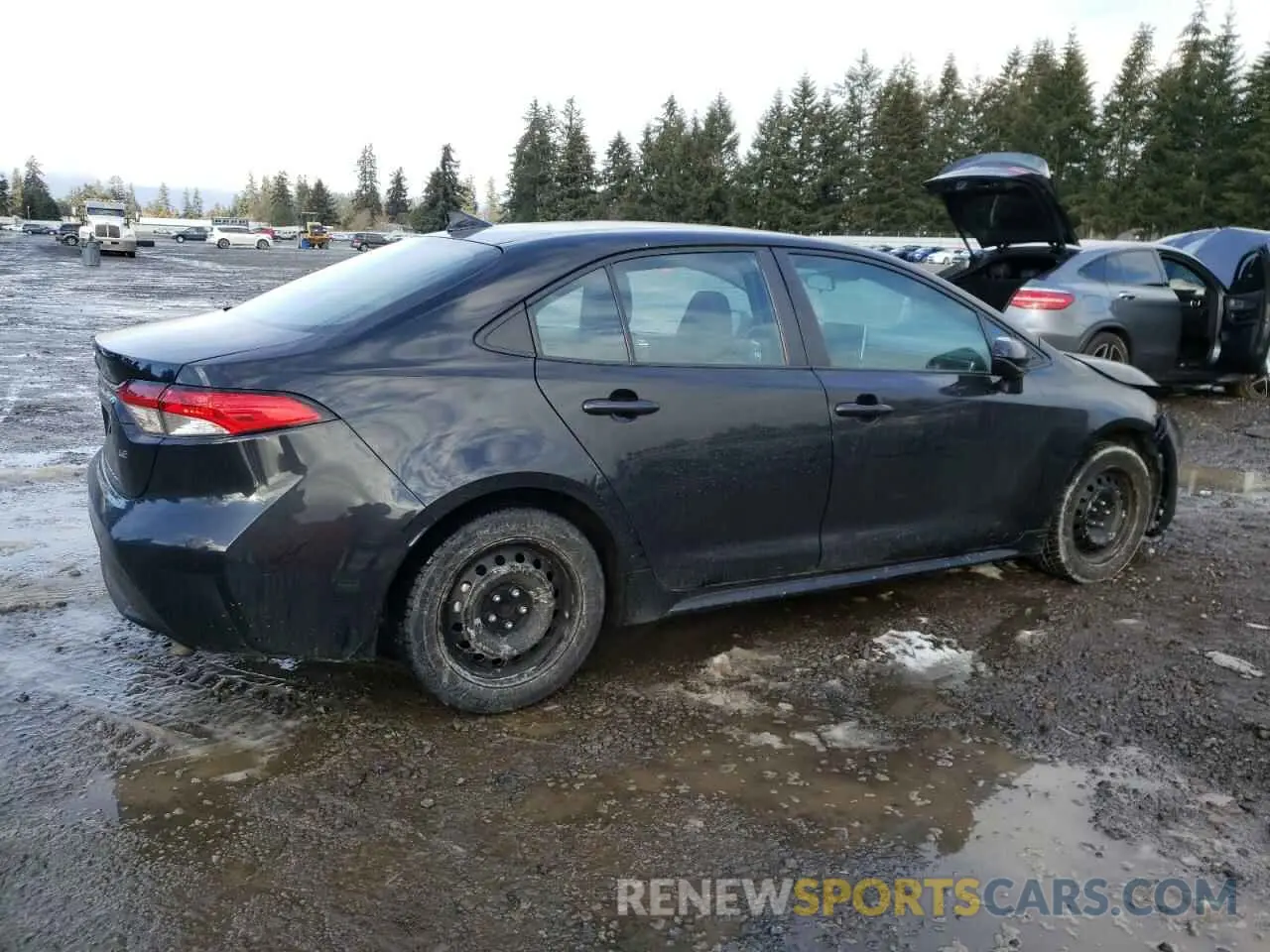 3 fotografías del automóvil dañado 5YFEPMAE4MP203746 TOYOTA COROLLA 2021