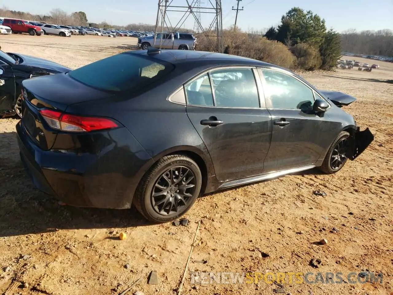 3 fotografías del automóvil dañado 5YFEPMAE4MP213032 TOYOTA COROLLA 2021