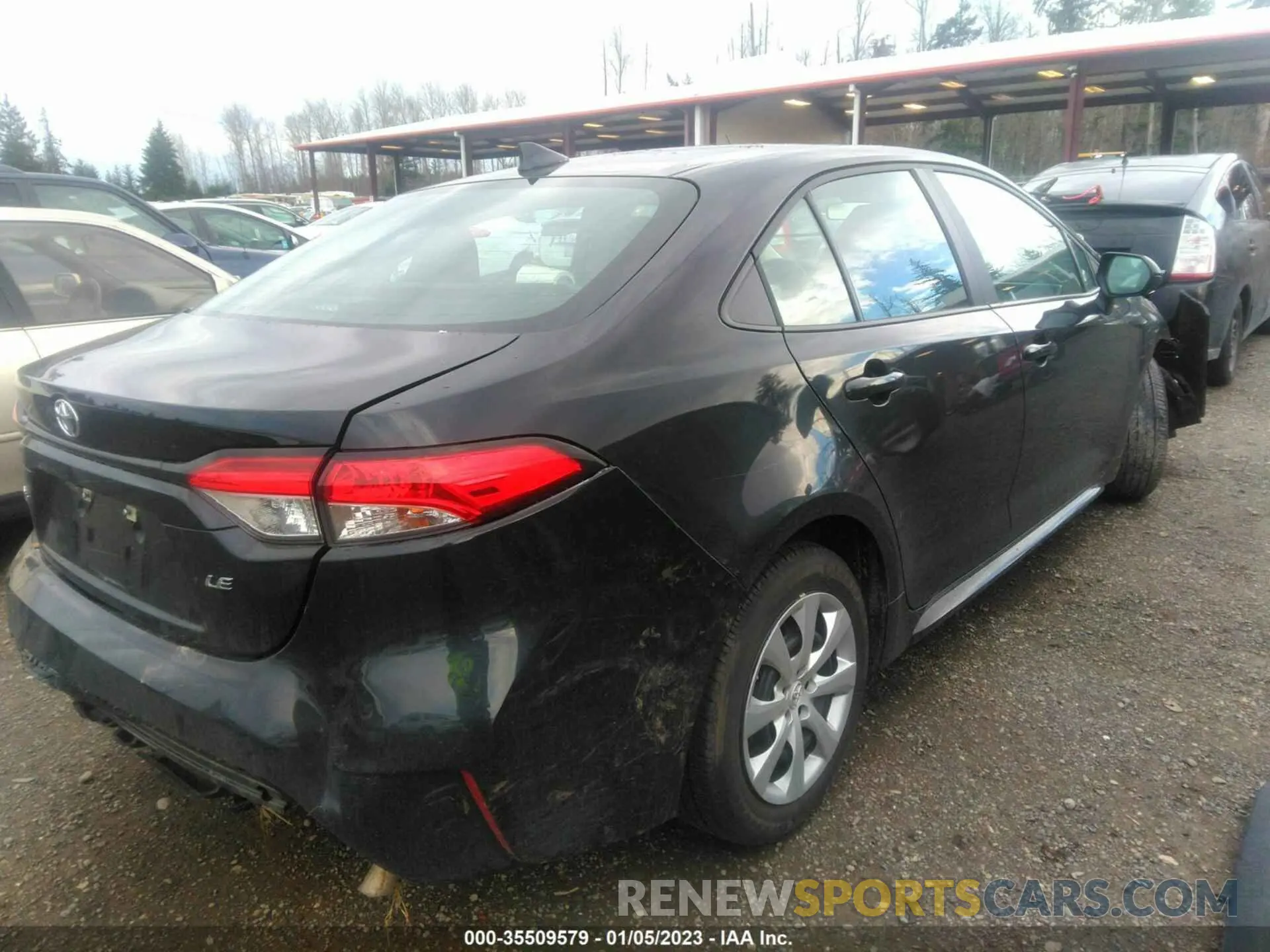 4 fotografías del automóvil dañado 5YFEPMAE4MP229585 TOYOTA COROLLA 2021