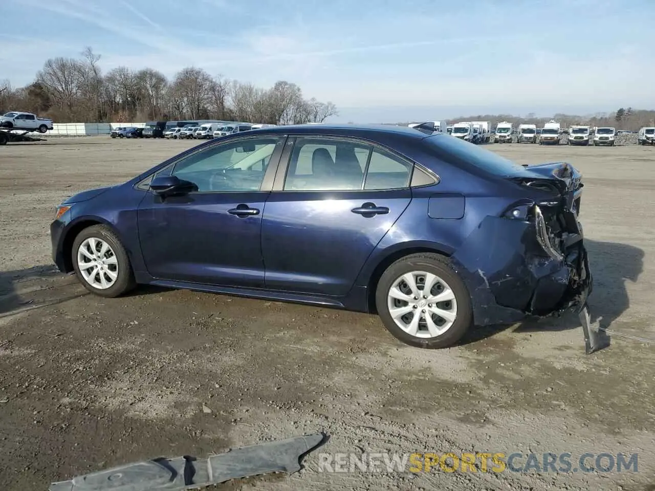 2 fotografías del automóvil dañado 5YFEPMAE4MP231403 TOYOTA COROLLA 2021