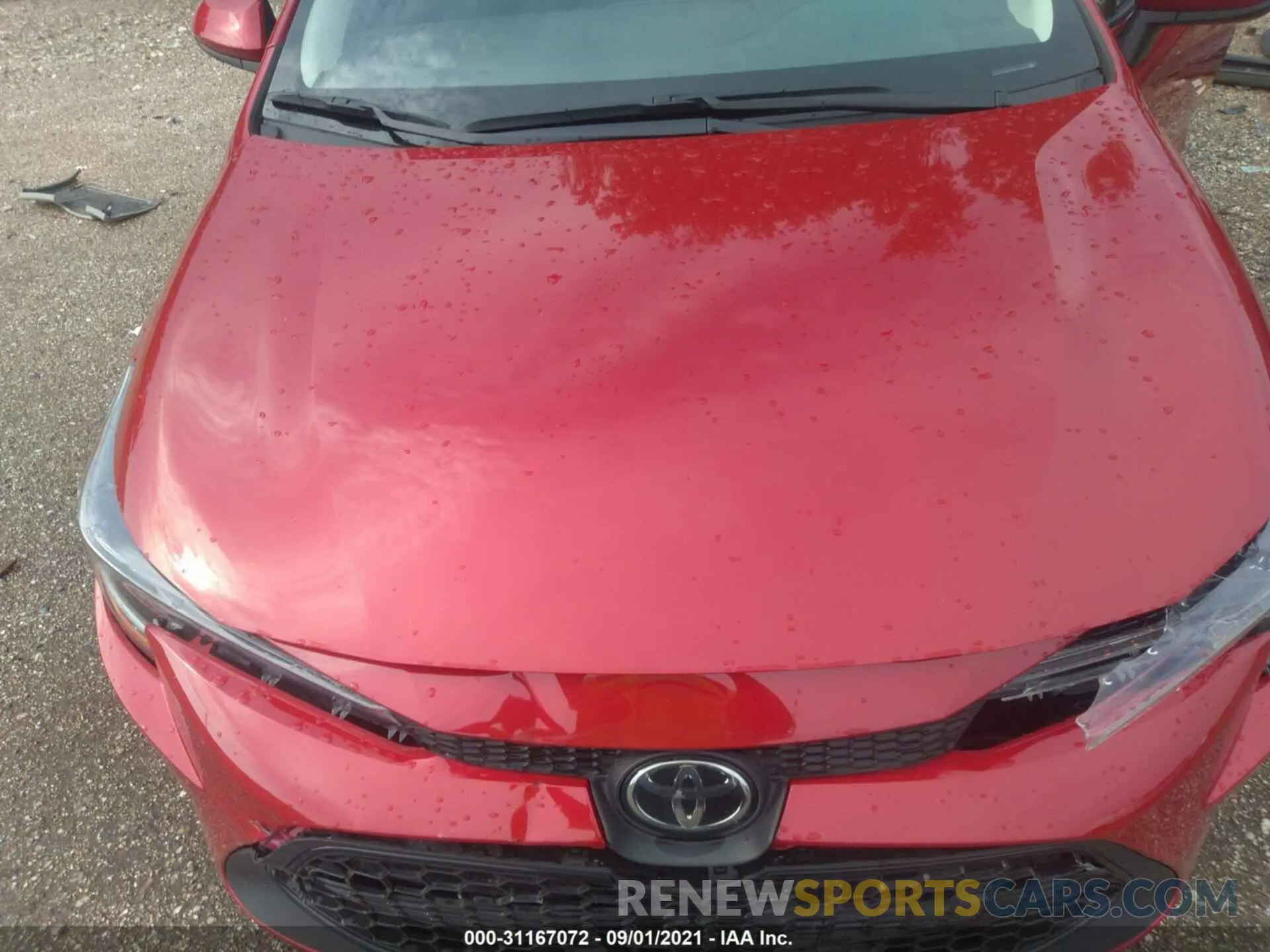 10 fotografías del automóvil dañado 5YFEPMAE4MP238030 TOYOTA COROLLA 2021