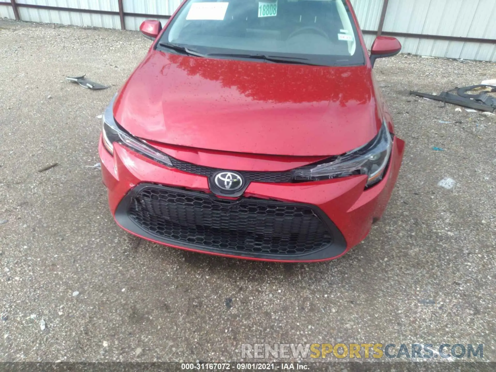 6 fotografías del automóvil dañado 5YFEPMAE4MP238030 TOYOTA COROLLA 2021