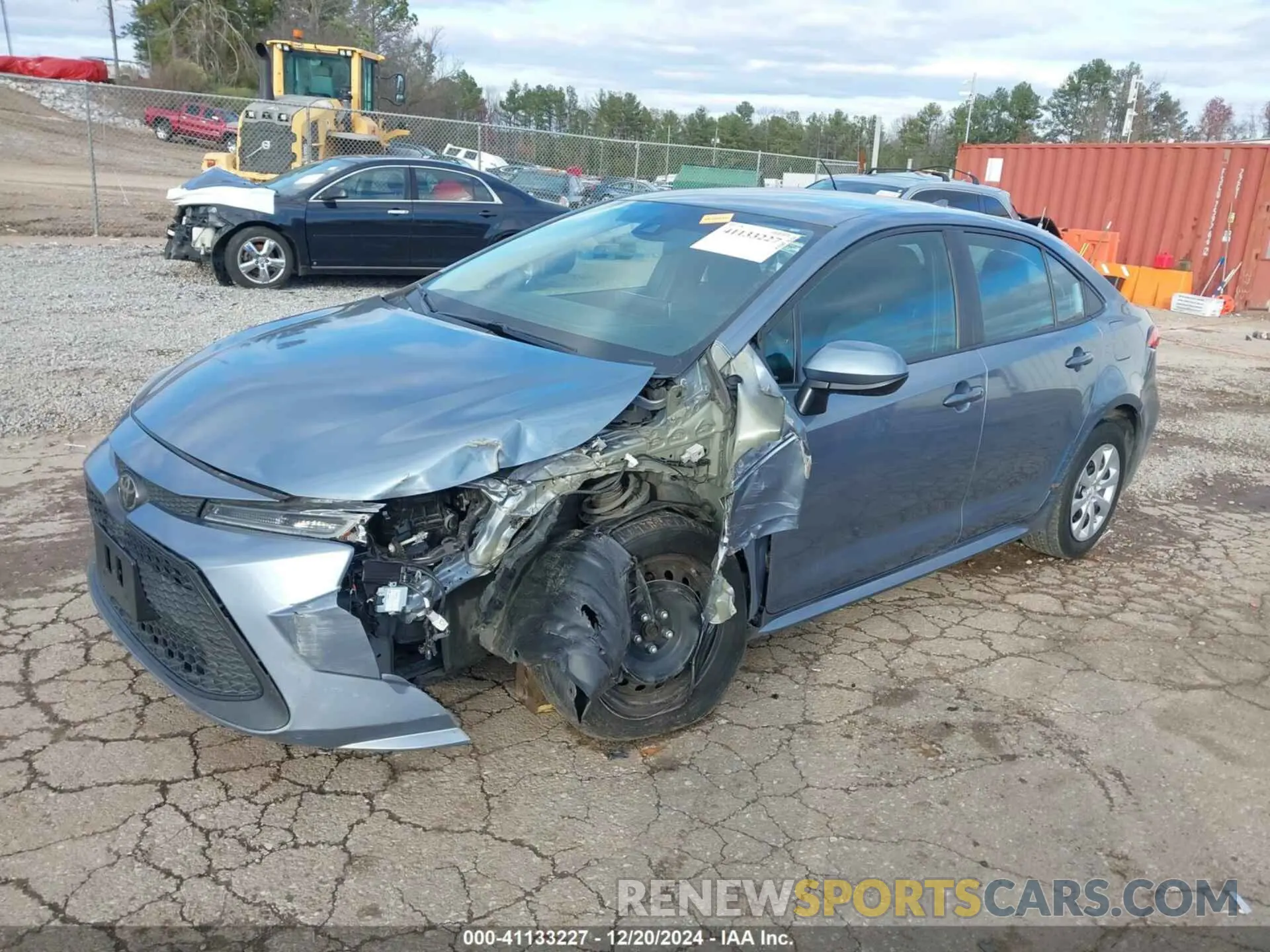 2 fotografías del automóvil dañado 5YFEPMAE4MP249660 TOYOTA COROLLA 2021