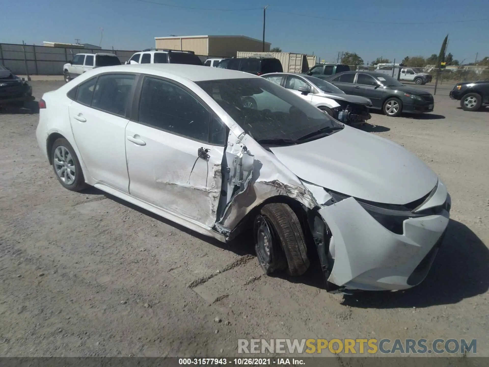 1 fotografías del automóvil dañado 5YFEPMAE4MP263087 TOYOTA COROLLA 2021