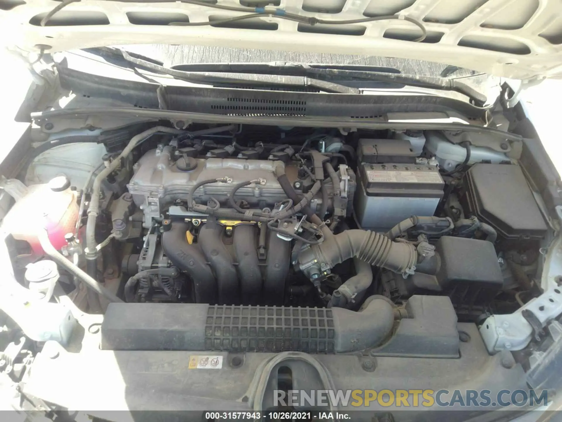 10 fotografías del automóvil dañado 5YFEPMAE4MP263087 TOYOTA COROLLA 2021