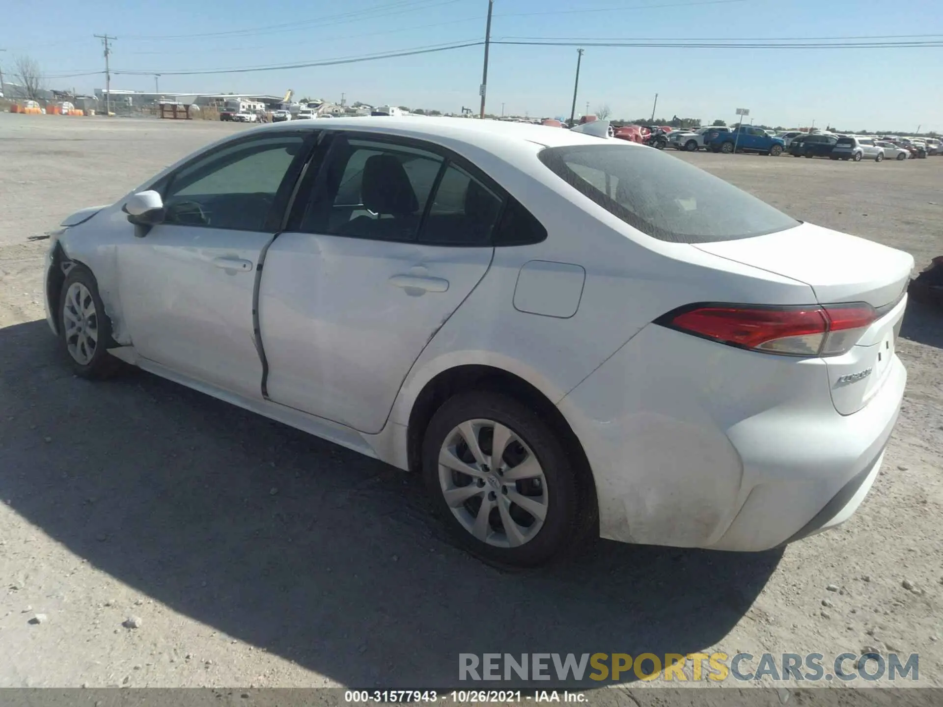 3 fotografías del automóvil dañado 5YFEPMAE4MP263087 TOYOTA COROLLA 2021