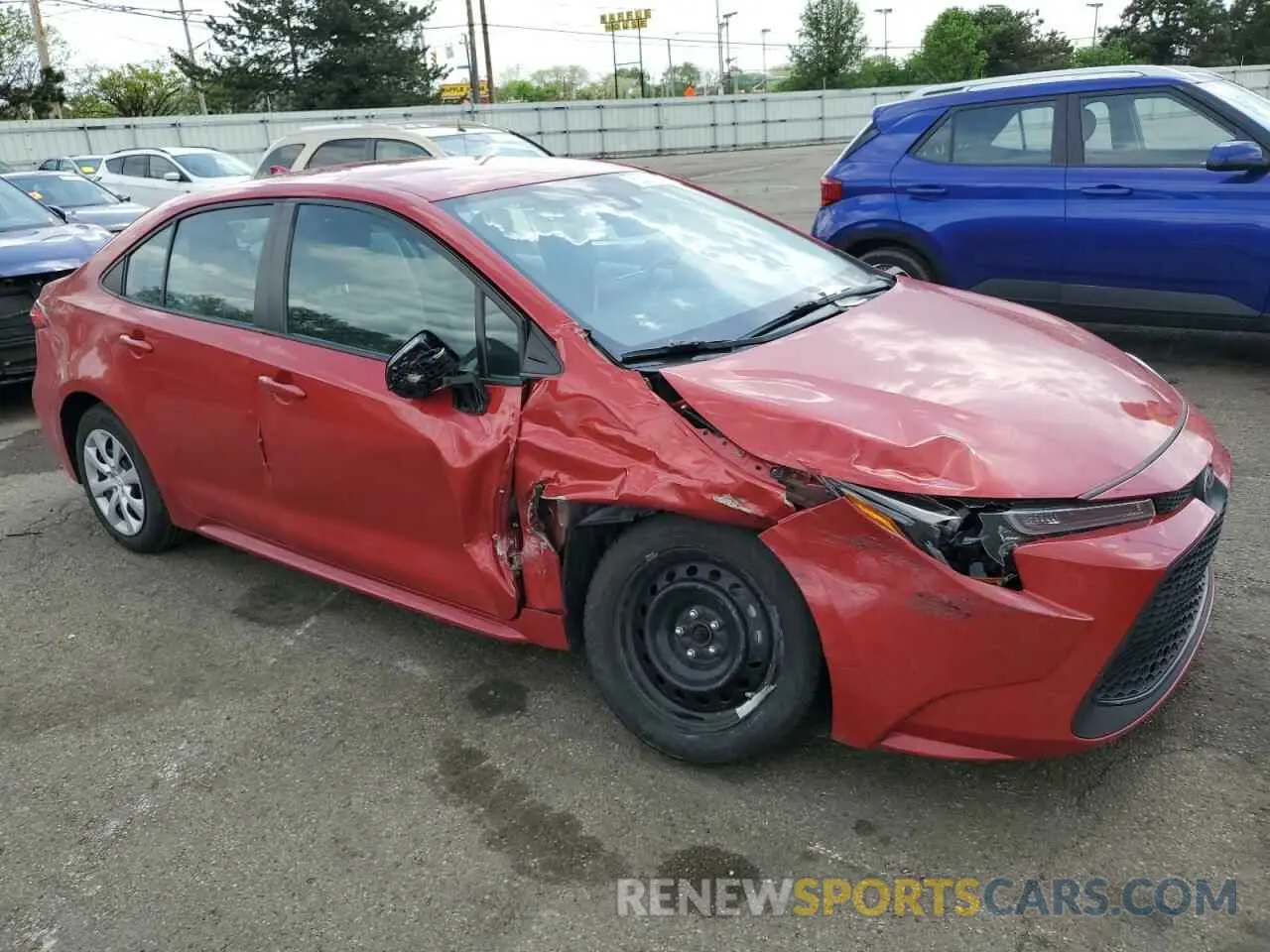 4 fotografías del automóvil dañado 5YFEPMAE5MP159174 TOYOTA COROLLA 2021