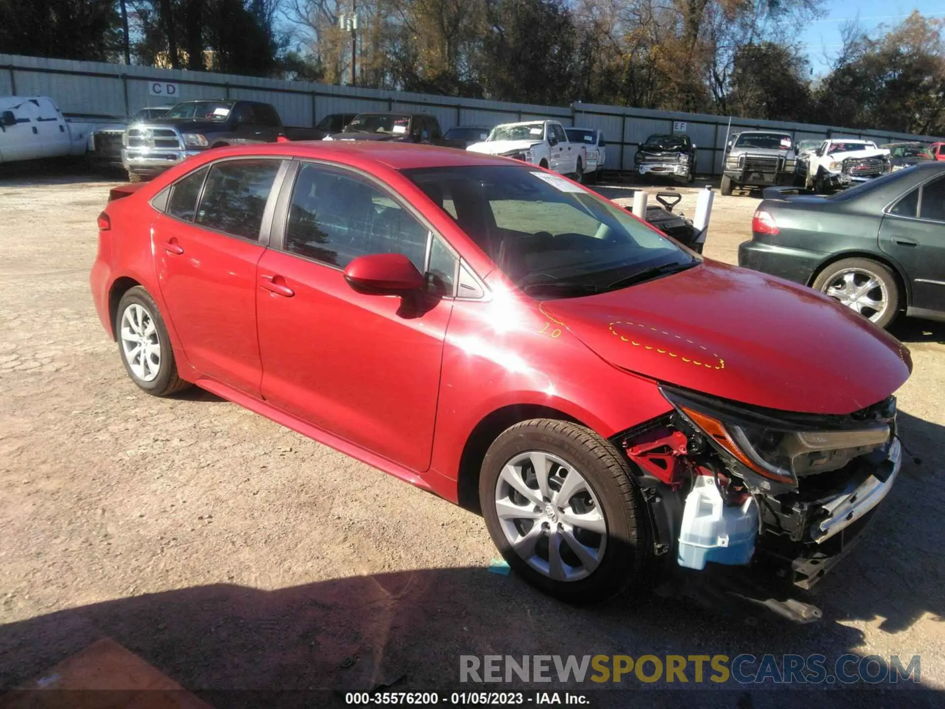 1 fotografías del automóvil dañado 5YFEPMAE5MP192482 TOYOTA COROLLA 2021