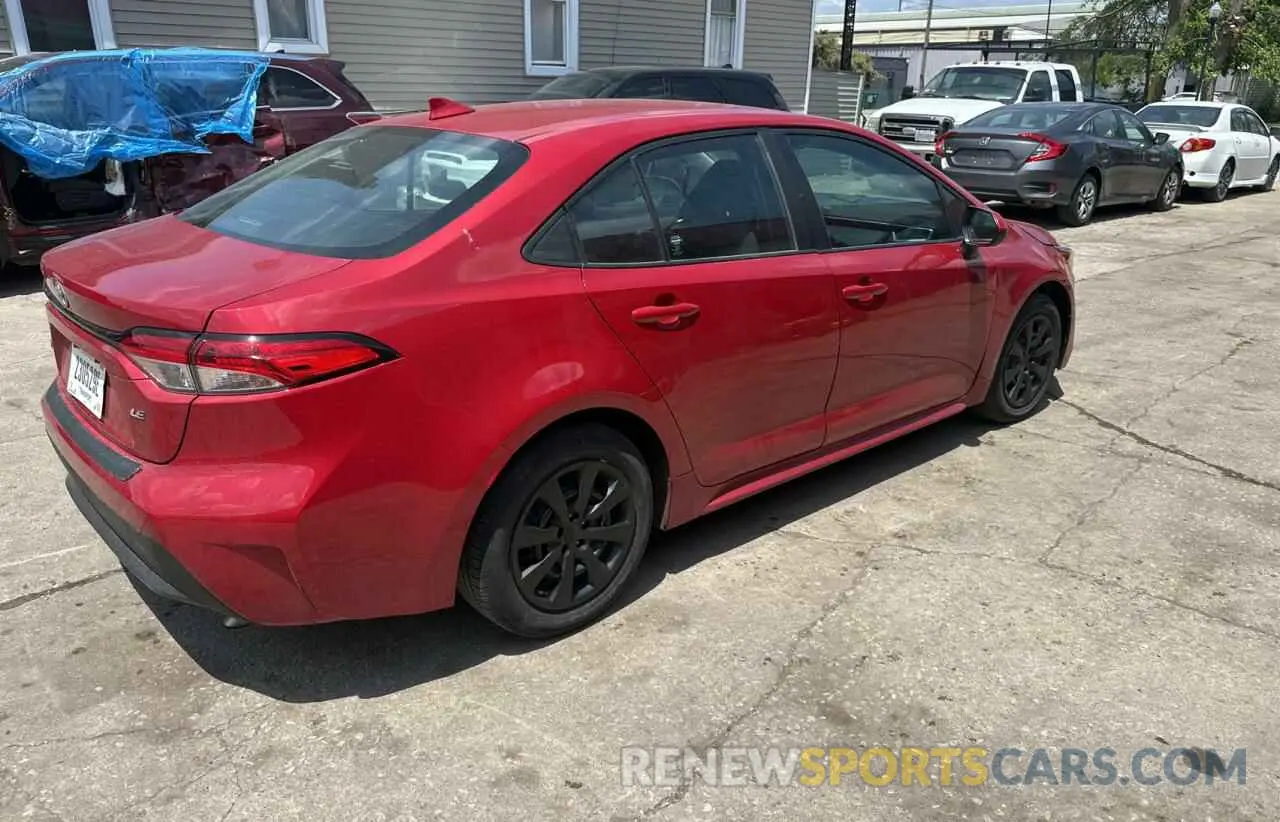 4 fotografías del automóvil dañado 5YFEPMAE5MP194264 TOYOTA COROLLA 2021