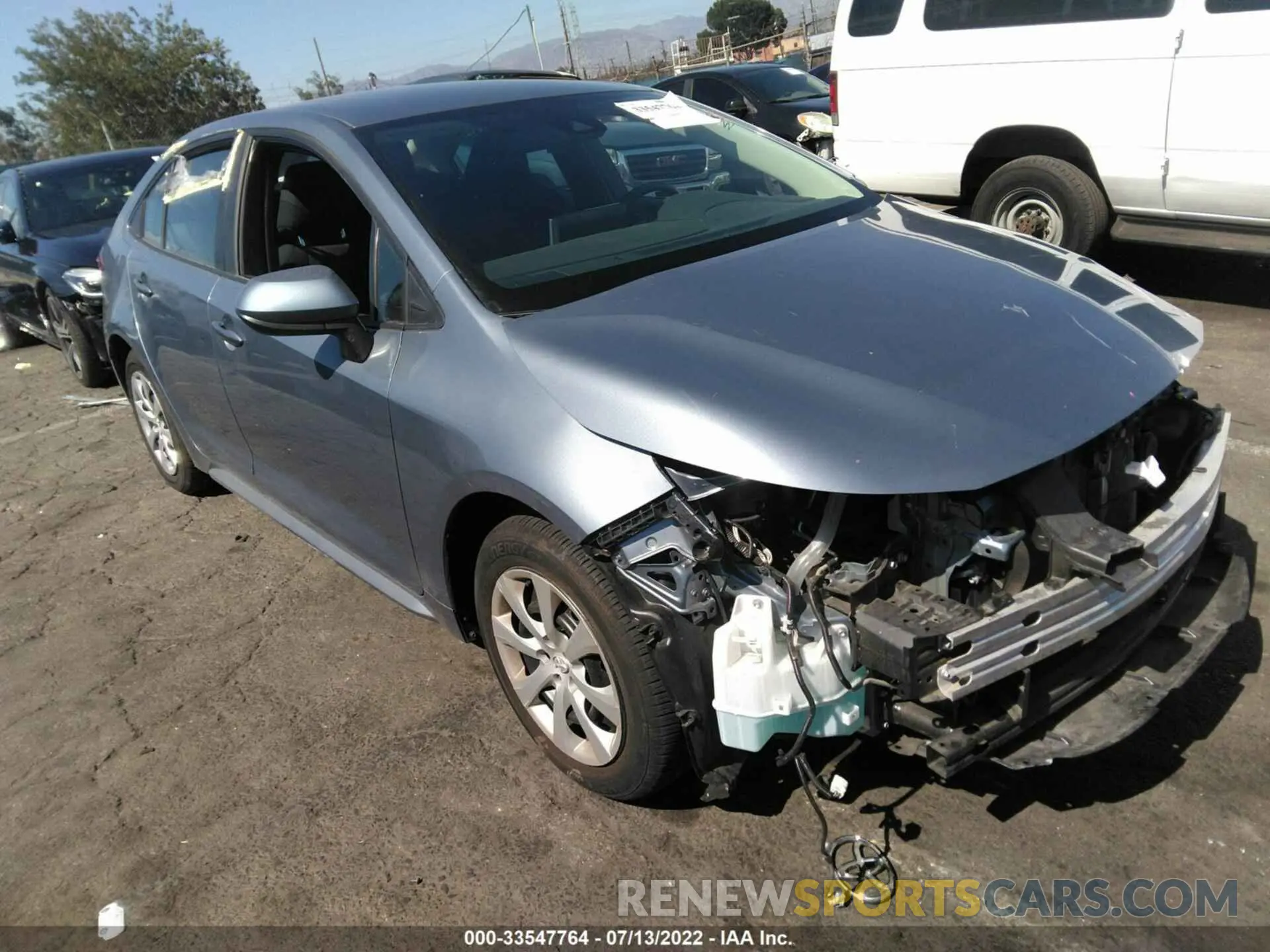 1 fotografías del automóvil dañado 5YFEPMAE5MP194927 TOYOTA COROLLA 2021