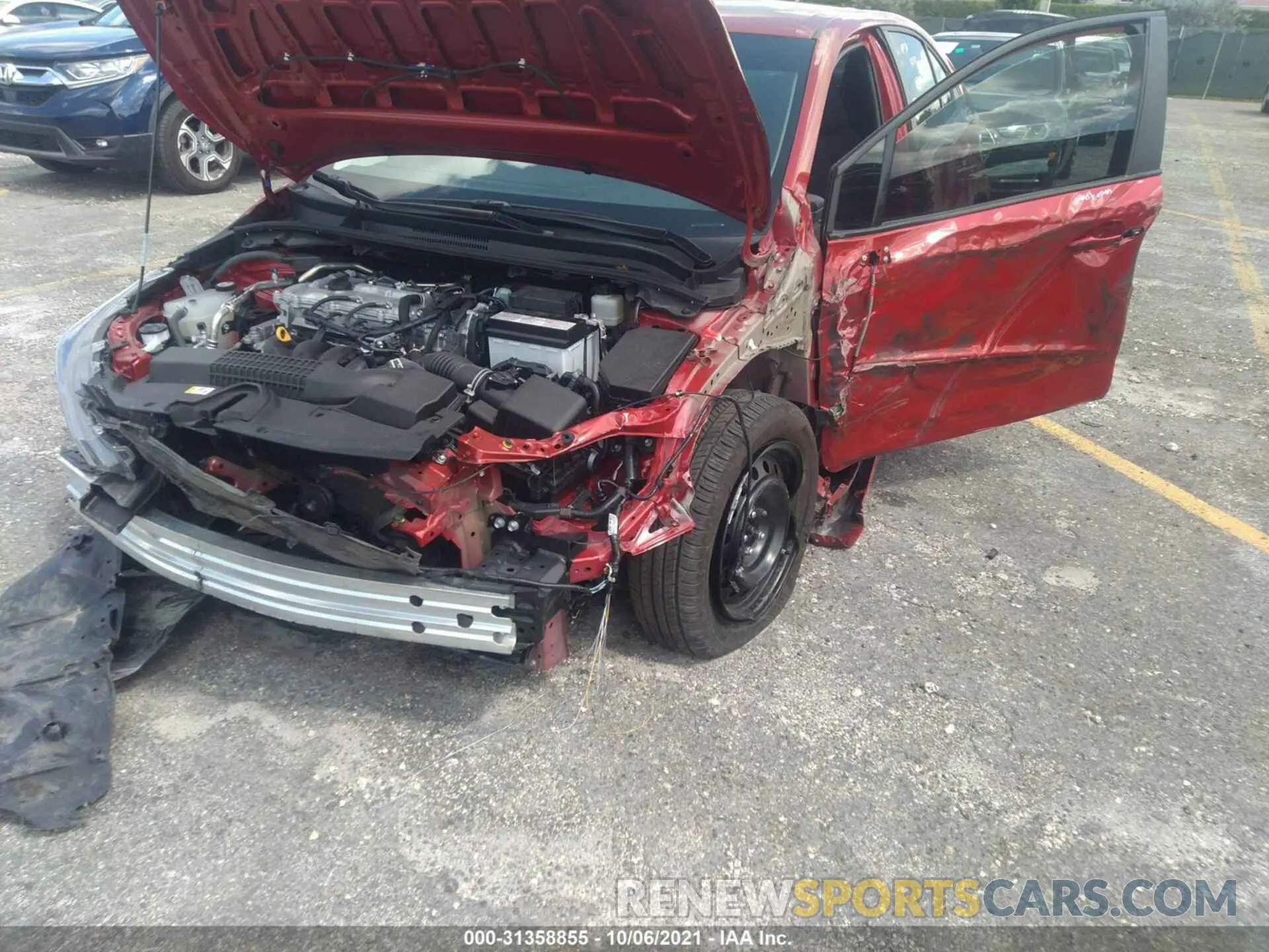 6 fotografías del automóvil dañado 5YFEPMAE5MP194975 TOYOTA COROLLA 2021