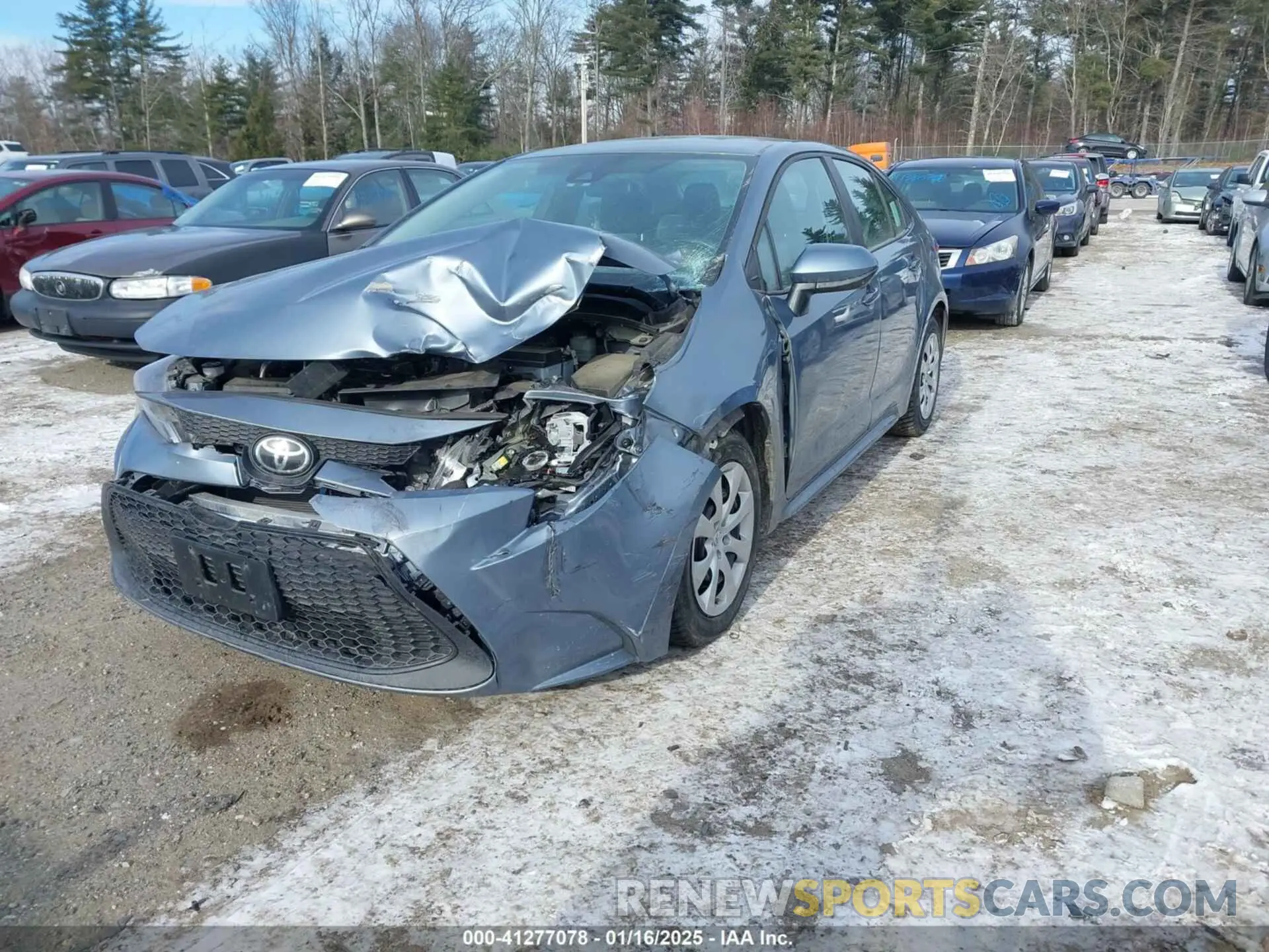 2 fotografías del automóvil dañado 5YFEPMAE5MP208812 TOYOTA COROLLA 2021