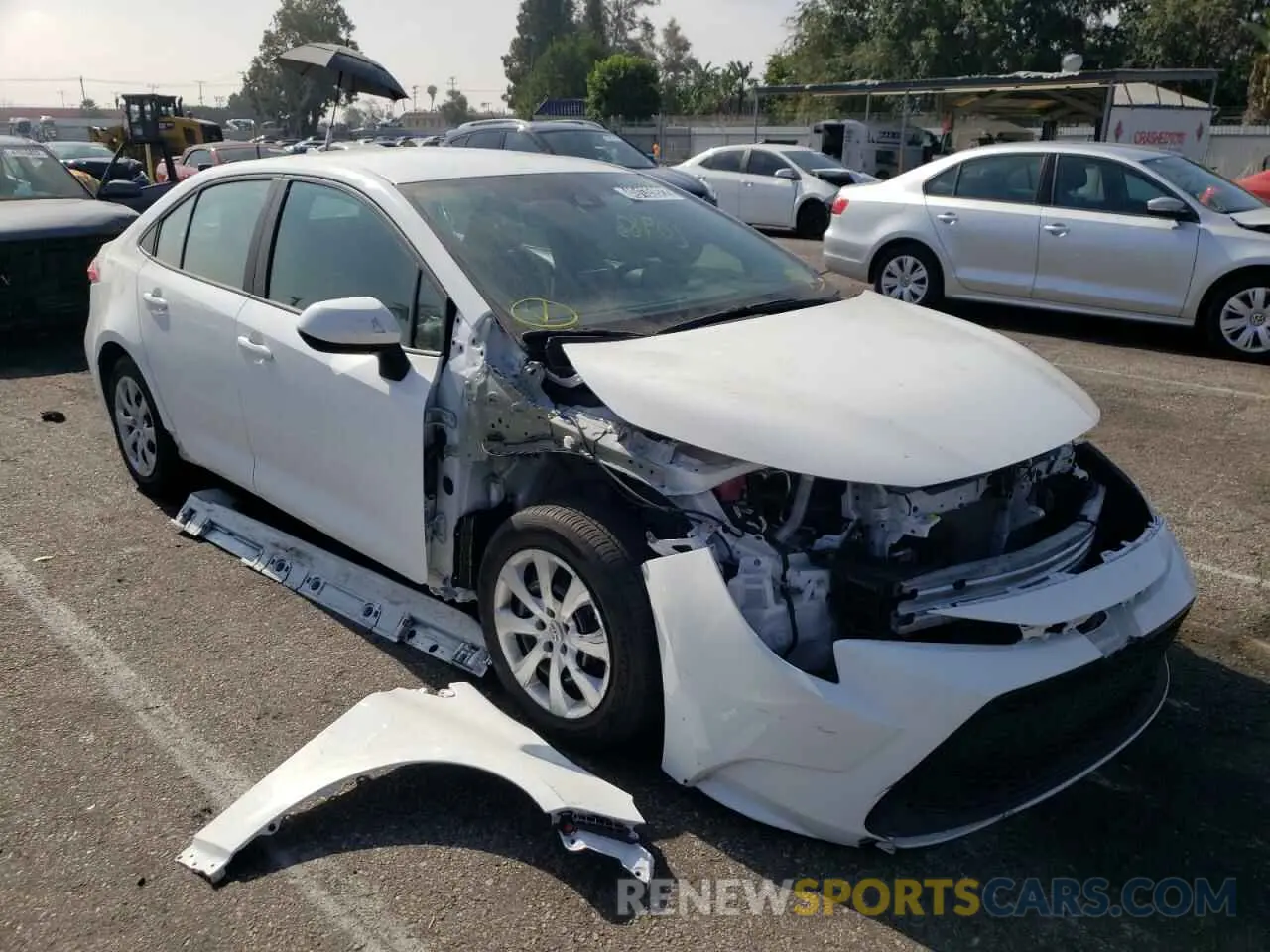 1 fotografías del automóvil dañado 5YFEPMAE5MP213329 TOYOTA COROLLA 2021