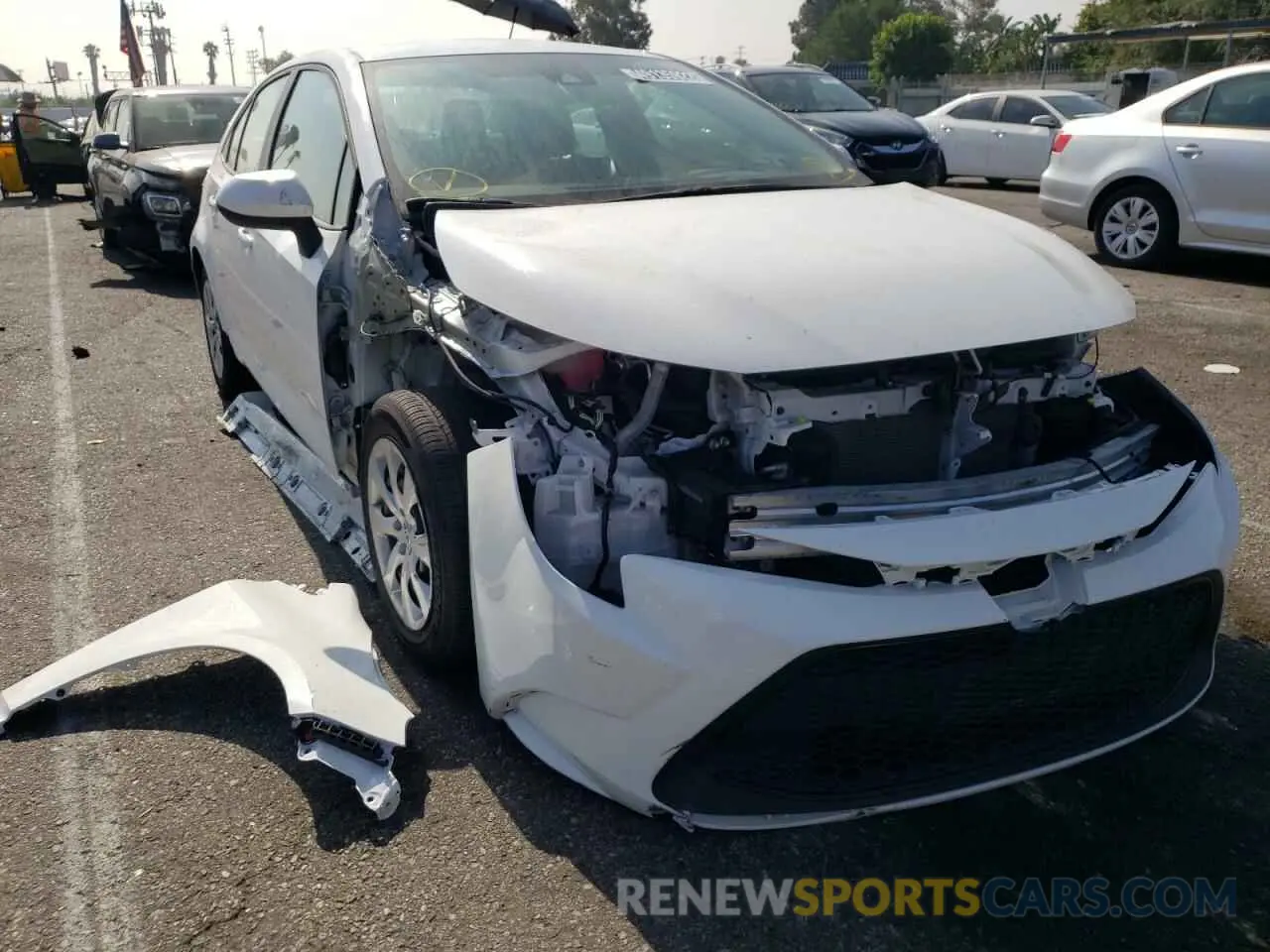 9 fotografías del automóvil dañado 5YFEPMAE5MP213329 TOYOTA COROLLA 2021
