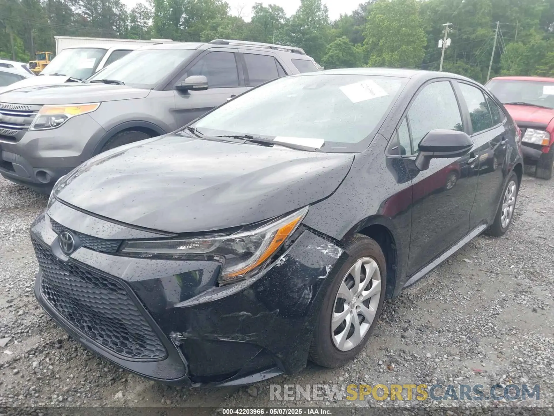 2 fotografías del automóvil dañado 5YFEPMAE5MP219003 TOYOTA COROLLA 2021