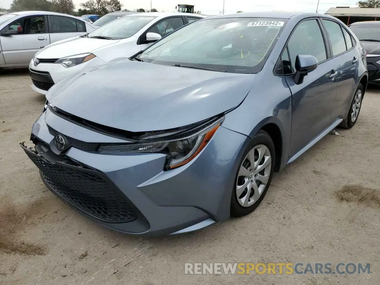 1 fotografías del automóvil dañado 5YFEPMAE5MP233029 TOYOTA COROLLA 2021