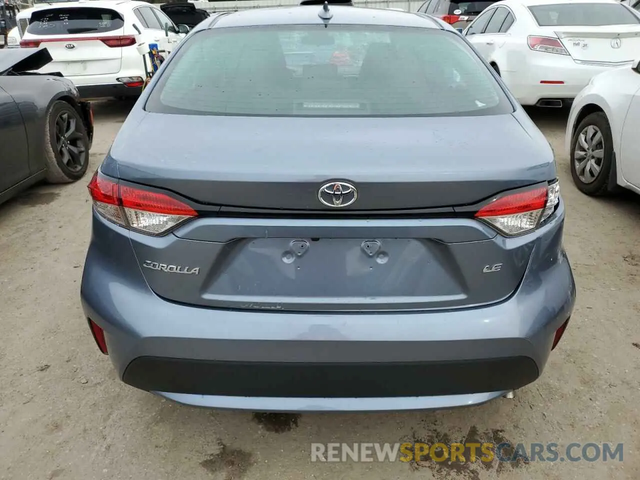6 fotografías del automóvil dañado 5YFEPMAE5MP233029 TOYOTA COROLLA 2021