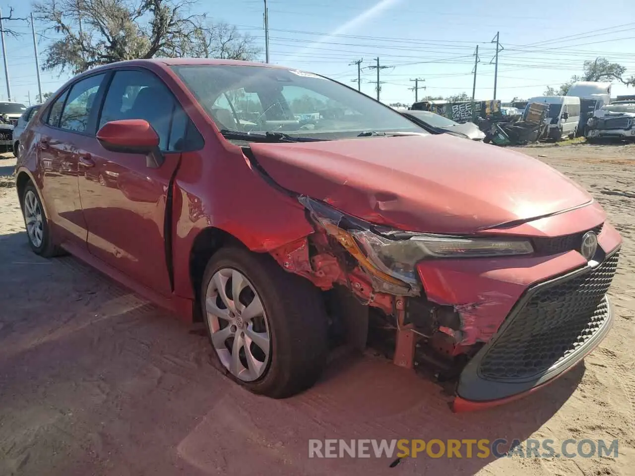 4 fotografías del automóvil dañado 5YFEPMAE5MP257153 TOYOTA COROLLA 2021