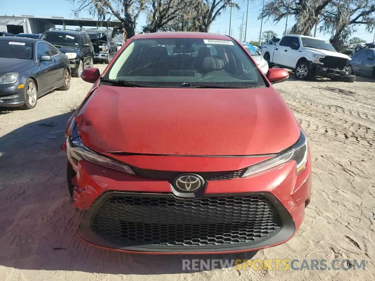 5 fotografías del automóvil dañado 5YFEPMAE5MP257153 TOYOTA COROLLA 2021