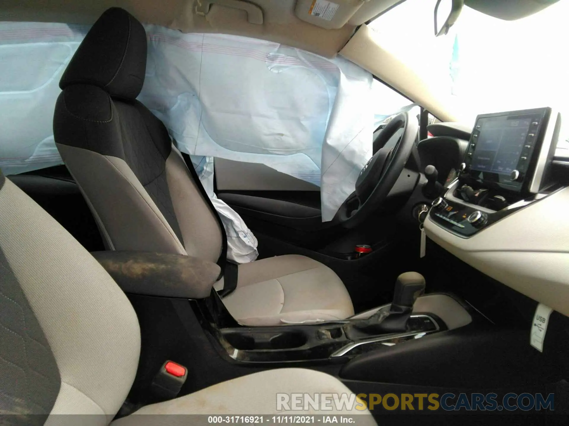 5 fotografías del automóvil dañado 5YFEPMAE5MP259064 TOYOTA COROLLA 2021