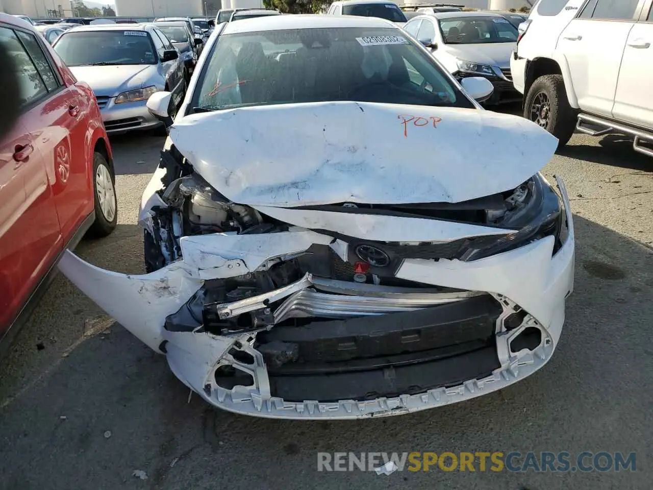 9 fotografías del automóvil dañado 5YFEPMAE6MP179711 TOYOTA COROLLA 2021
