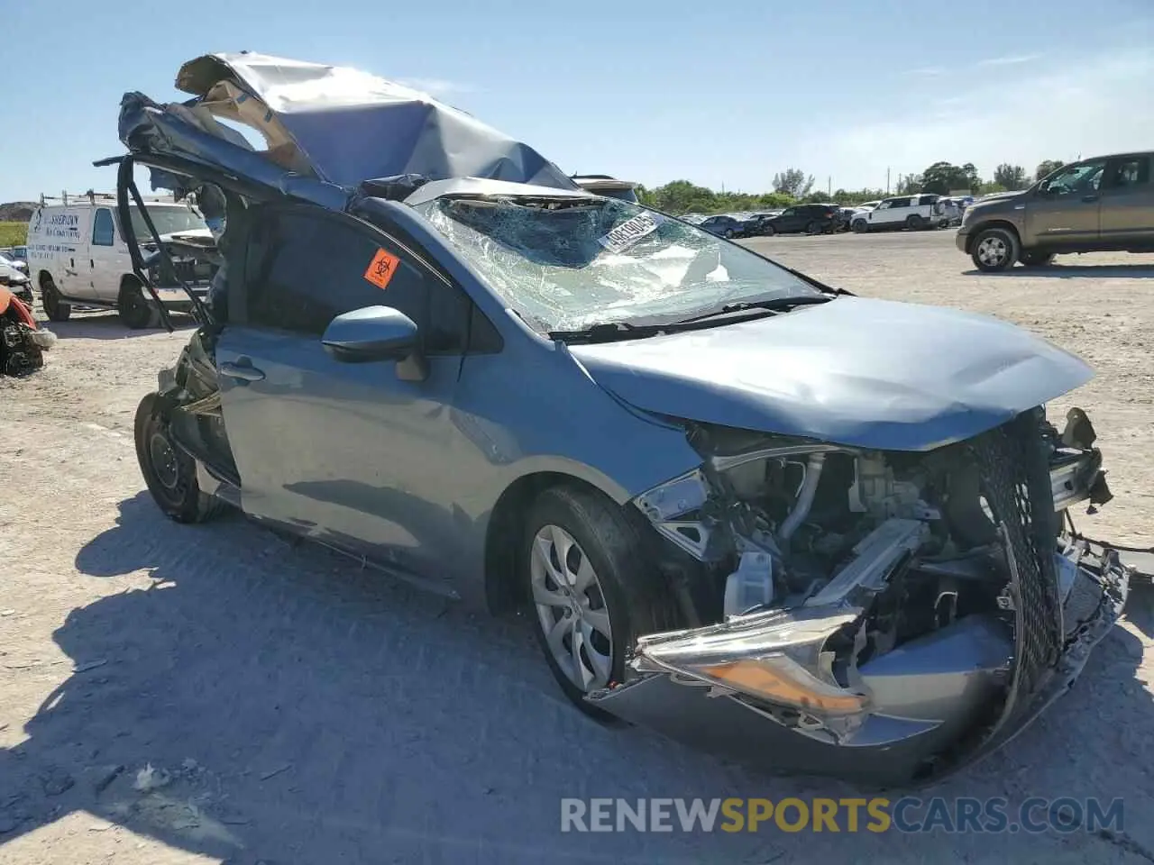 4 fotografías del automóvil dañado 5YFEPMAE6MP181541 TOYOTA COROLLA 2021