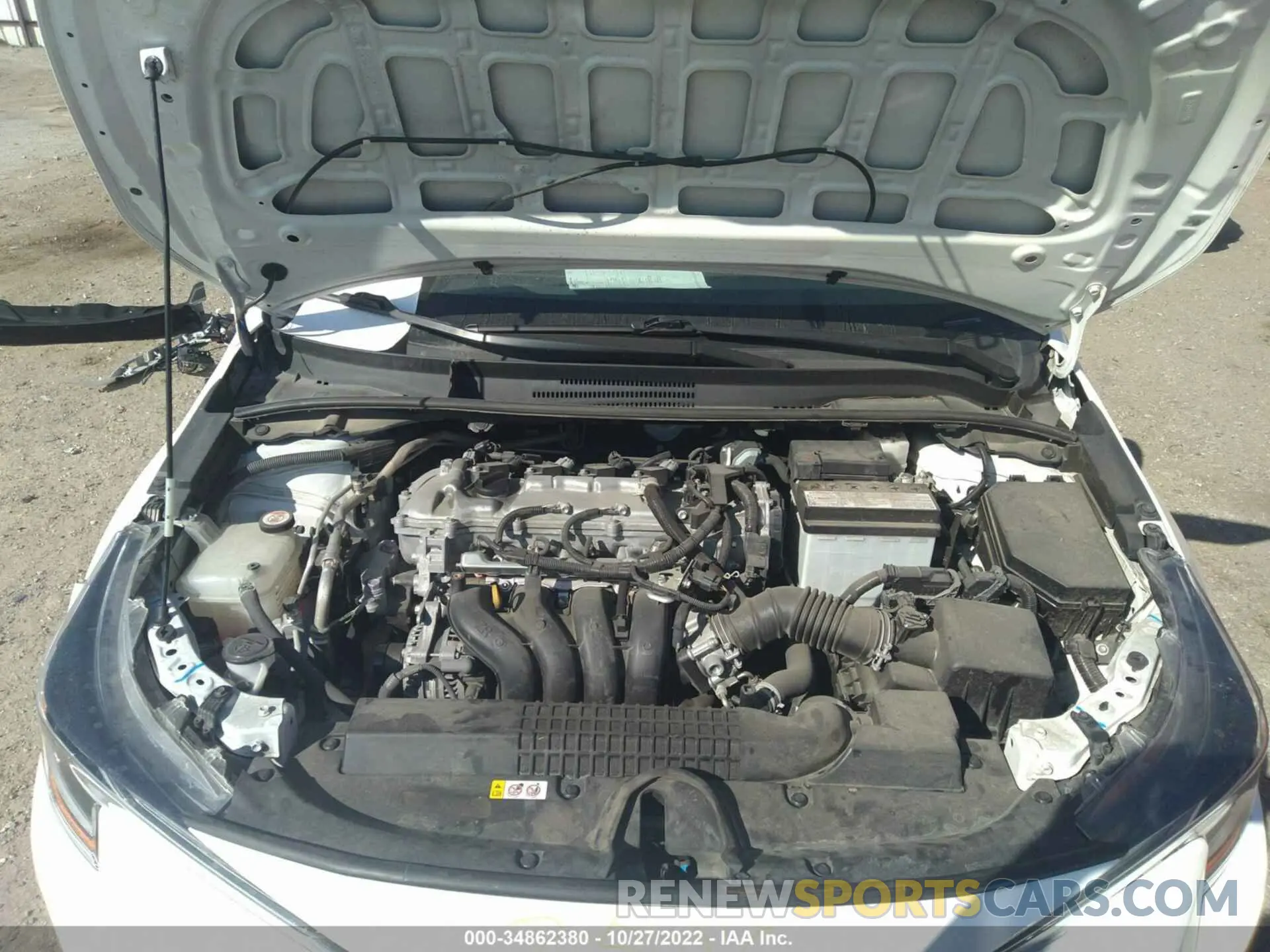 10 fotografías del automóvil dañado 5YFEPMAE6MP183841 TOYOTA COROLLA 2021